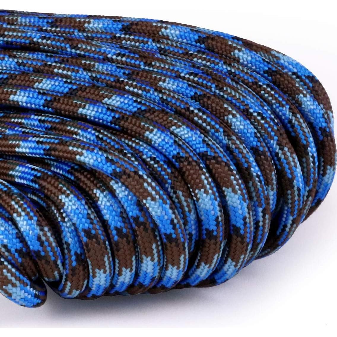 Atwood Rope MFG 550 Paracord 100 Feet 7-Strand Core Nylon Parachute Cord Outside Survival Gear Made in USA | Lanyards, Bracelets, Handle Wraps, Keychain (Abyss)