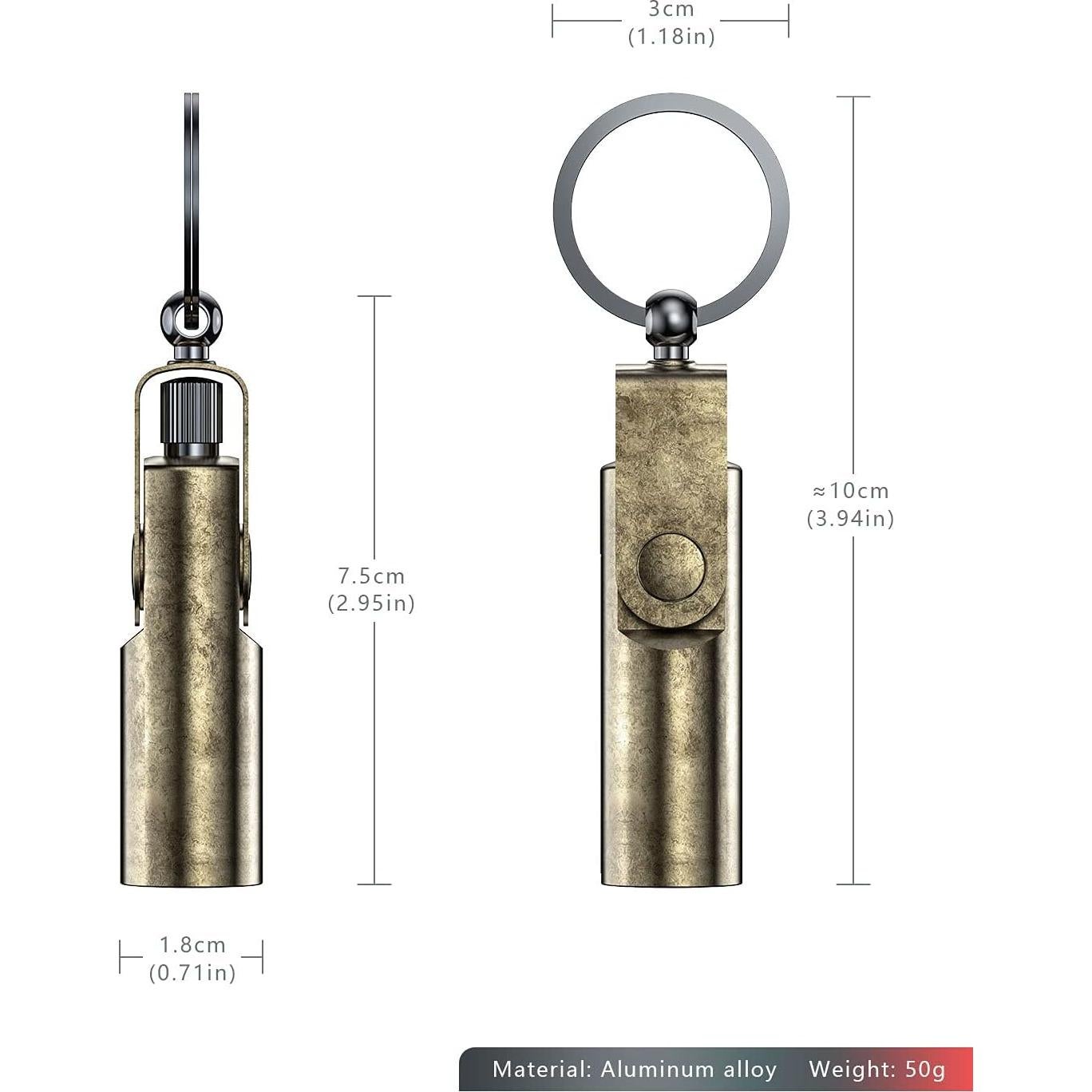 Encendedor Permanente VVAY Bronce a Prueba de Agua 10cm