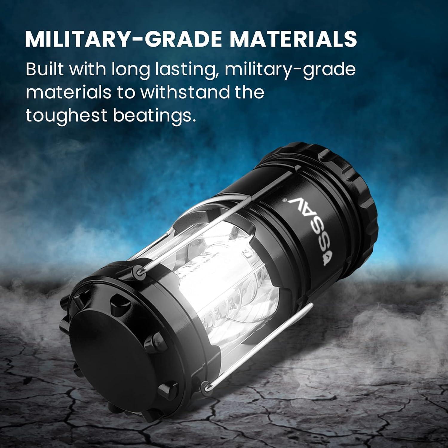 2 Linternas LED Plegables SSAV para Camping y Emergencias