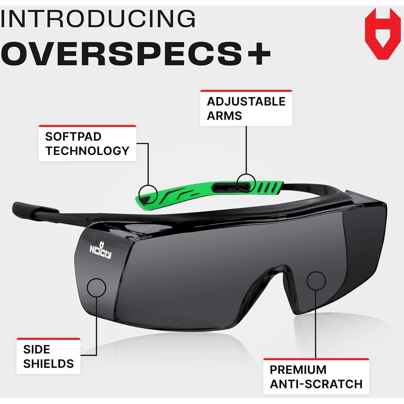 Gafas de Seguridad NoCry Tinteadas UV400 Sobre Gafas