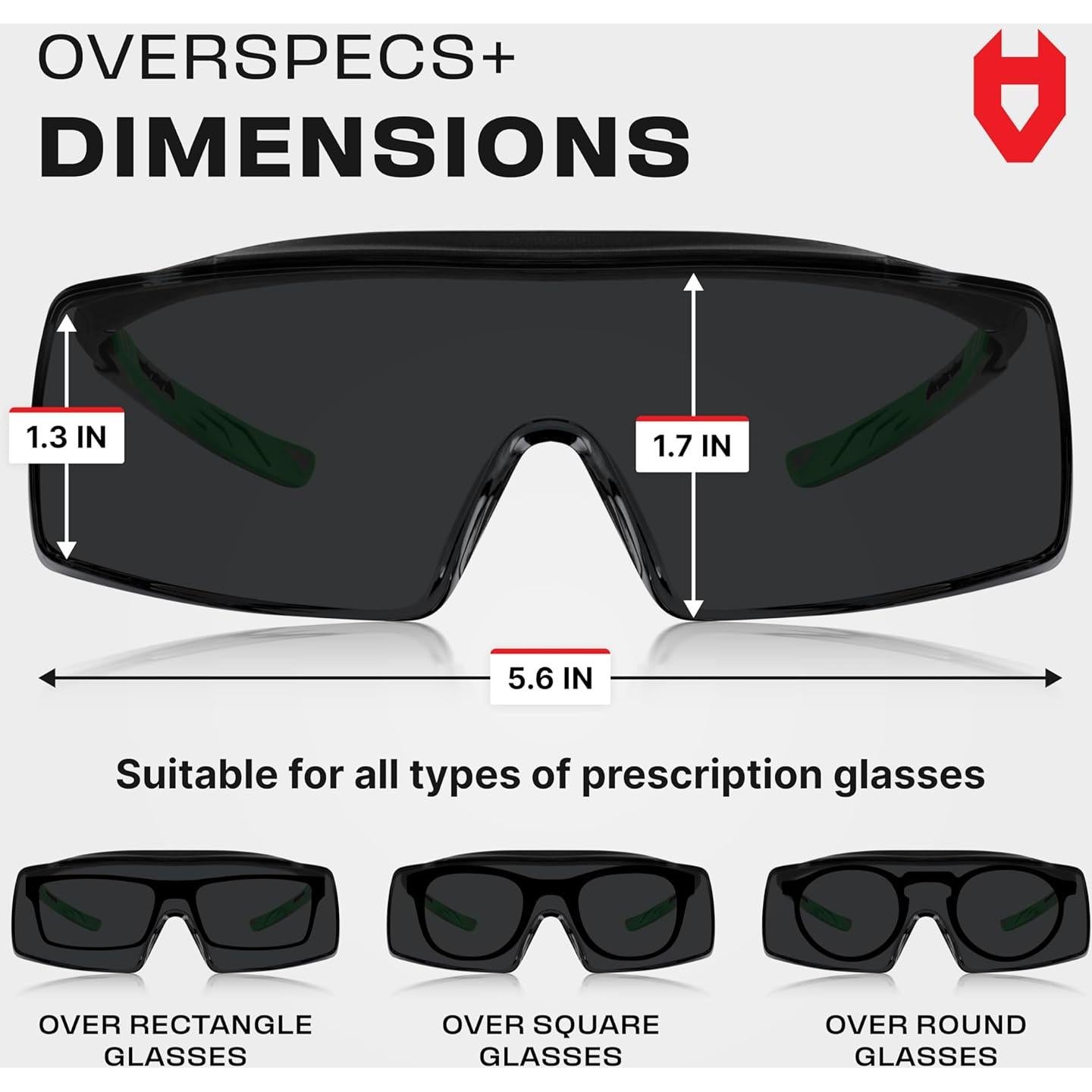 Gafas de Seguridad NoCry Tinteadas UV400 Sobre Gafas