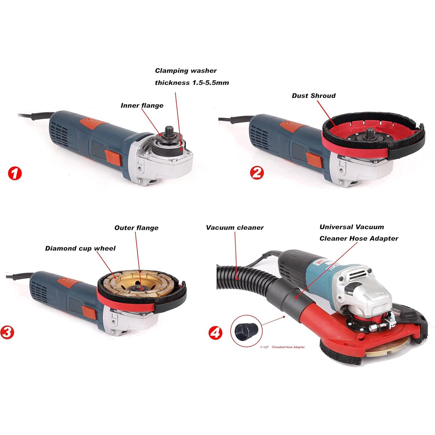 Cubierta de Polvo Aidelife para Amoladoras 115mm/125mm