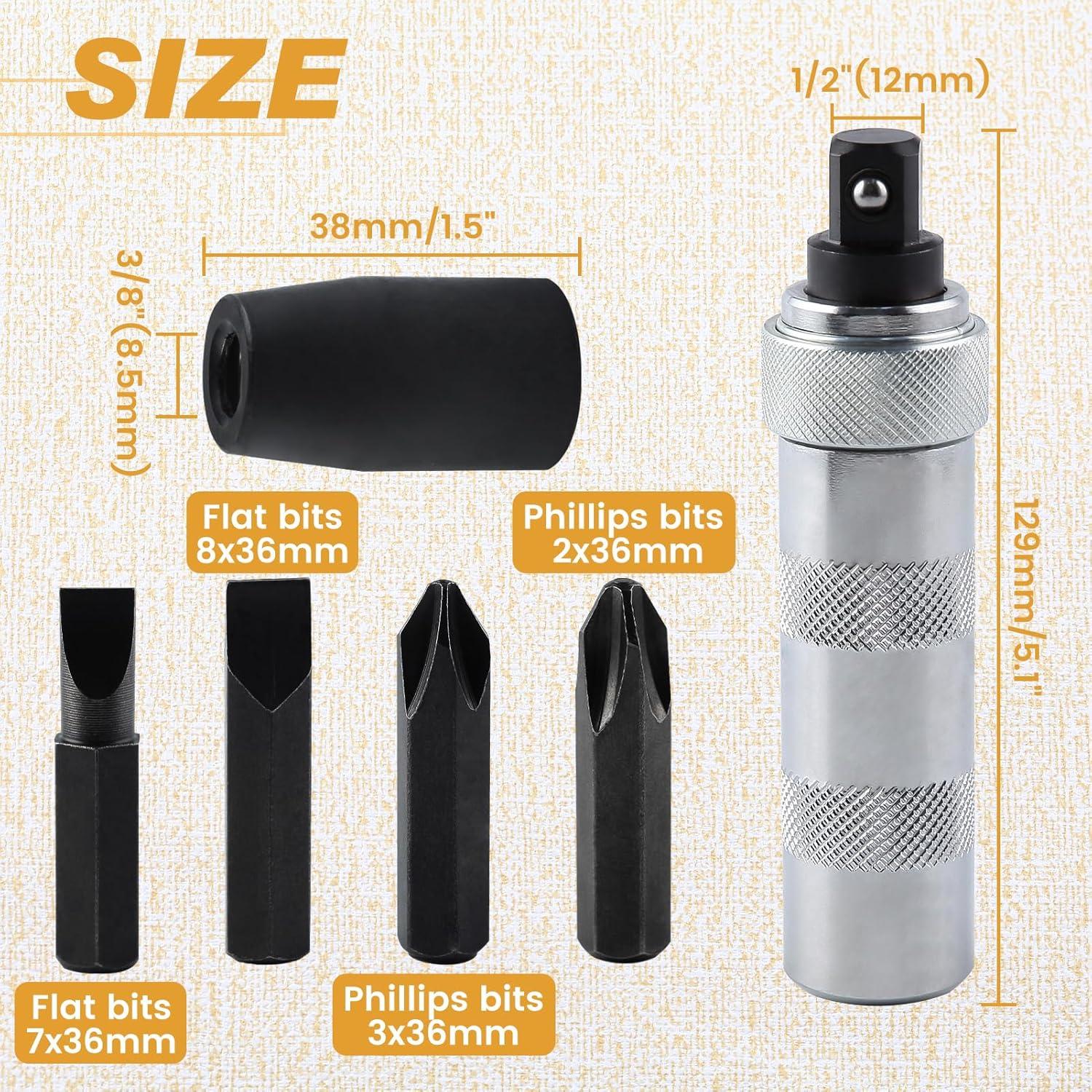 Juego de Destornillador de Impacto Manual LEONTOOL 5 Pcs