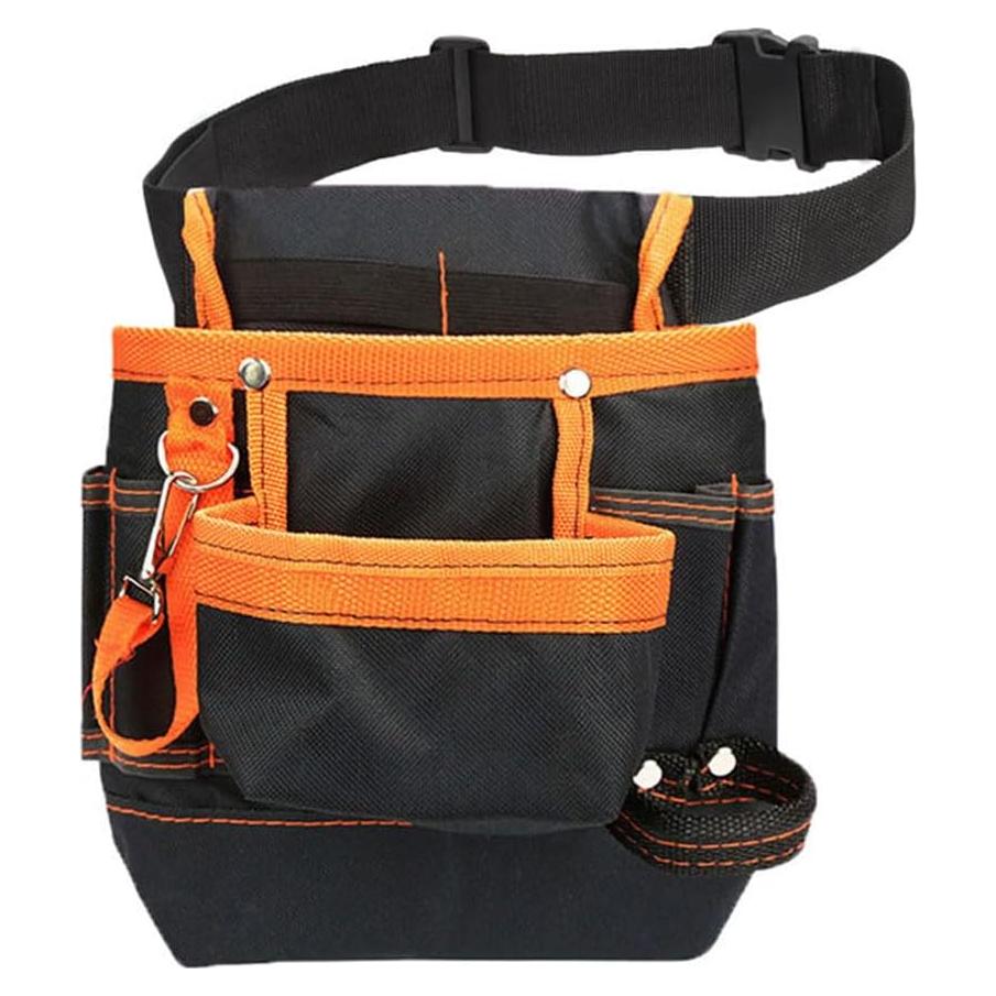 Bolsa de herramientas Lsazaff con 8 bolsillos naranja