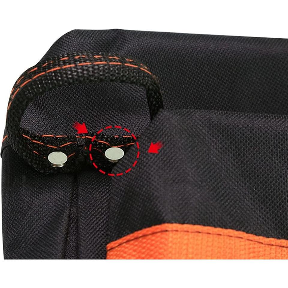 Bolsa de herramientas Lsazaff con 8 bolsillos naranja