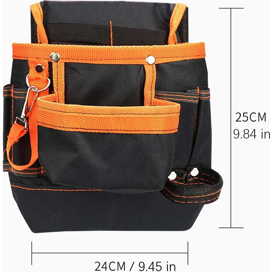 Bolsa de herramientas Lsazaff con 8 bolsillos naranja