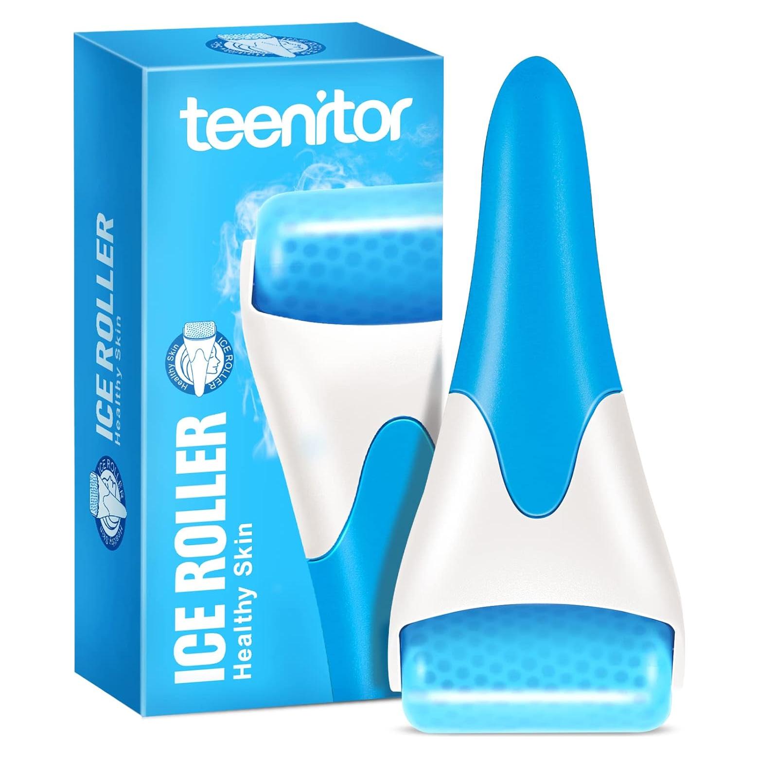 Rodillo de Hielo Facial Teenitor Azul 19.1x8.9cm Alivio de Hinchazón