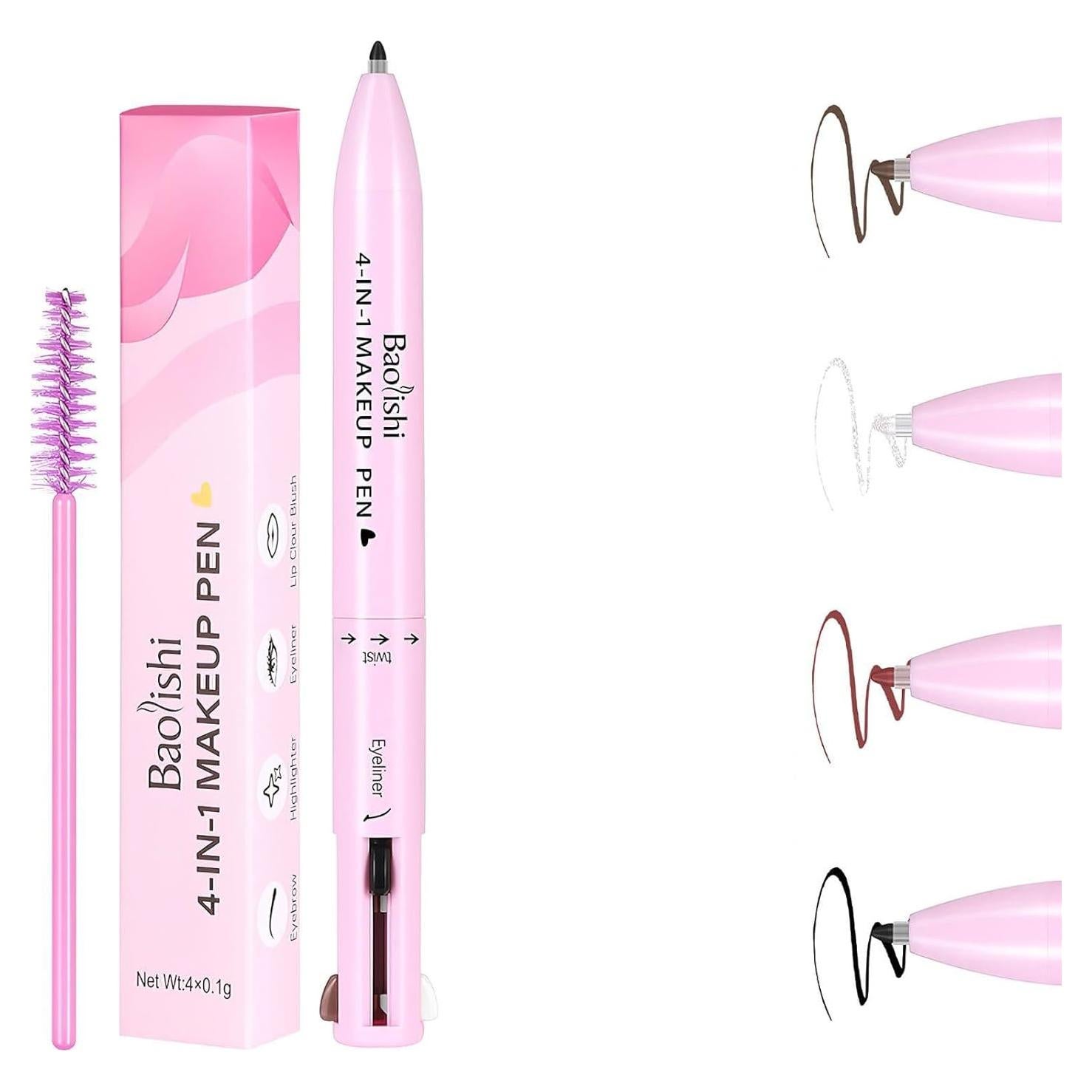 Bolígrafo de Maquillaje 4 en 1 Ylapagne - Impermeable y Portátil