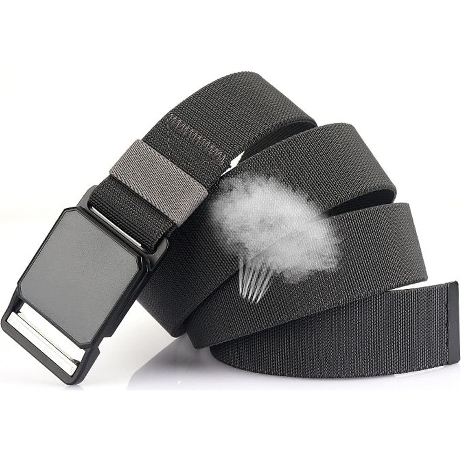 Cinturón Elástico Táctico Hombre Hebilla Magnética Azul 3,81 cm