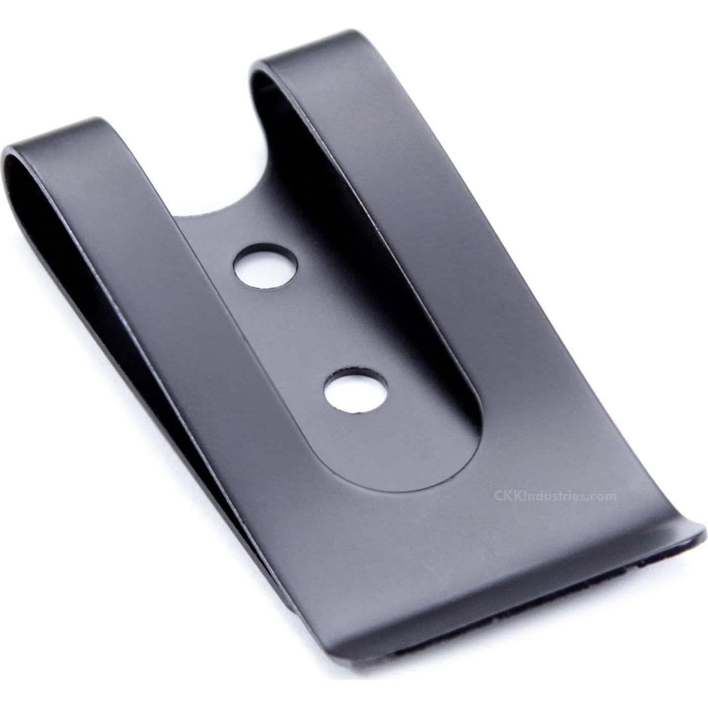 Clip de Cintura Metal Universal HolsterSmith Negro Sin Hardware