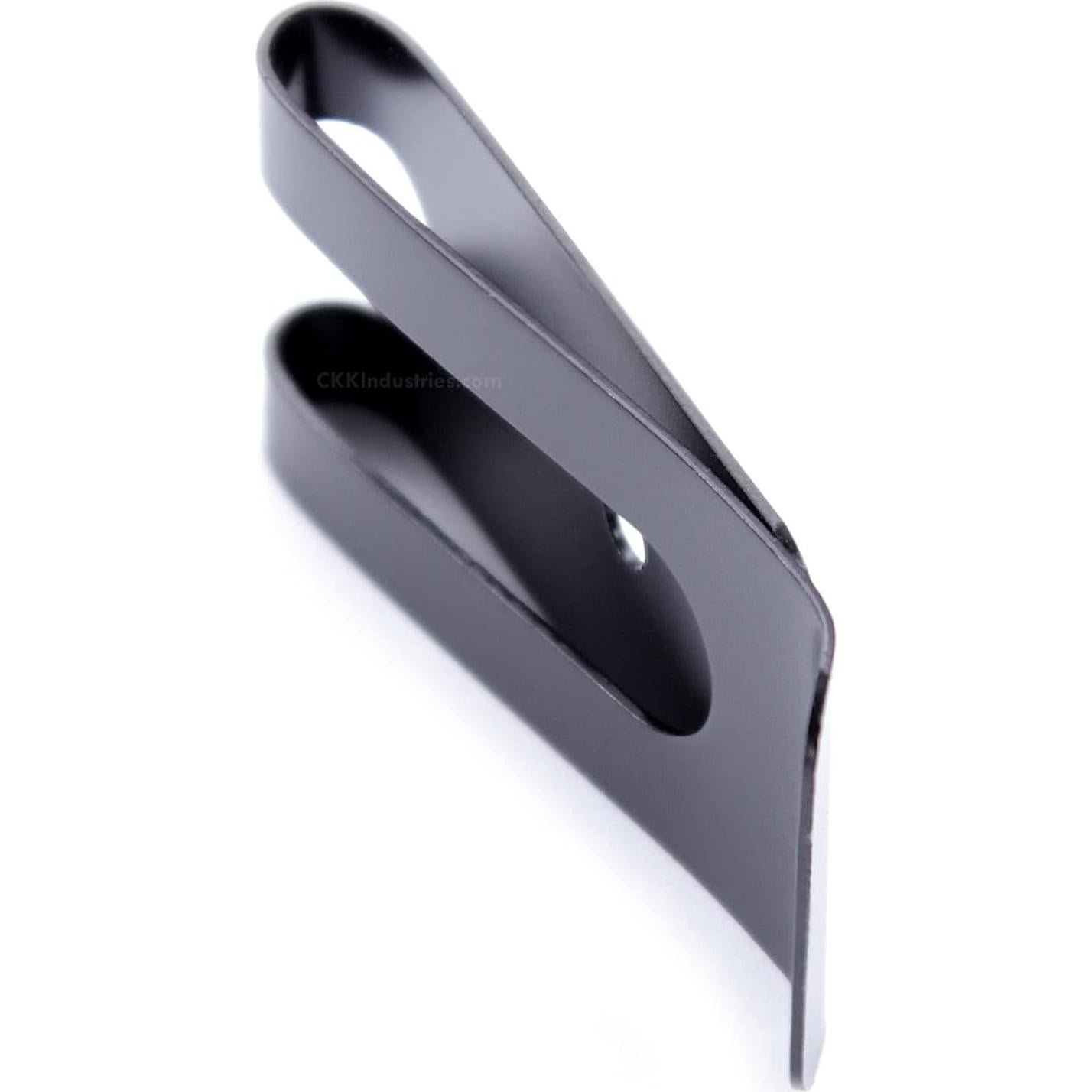 Clip de Cintura Metal Universal HolsterSmith Negro Sin Hardware