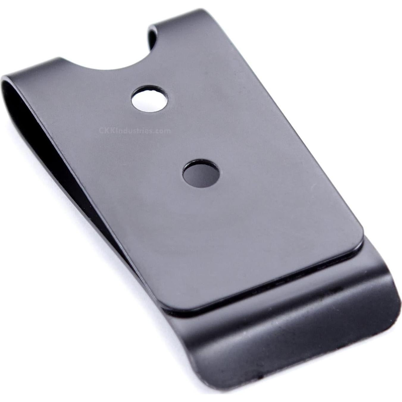 Clip de Cintura Metal Universal HolsterSmith Negro Sin Hardware