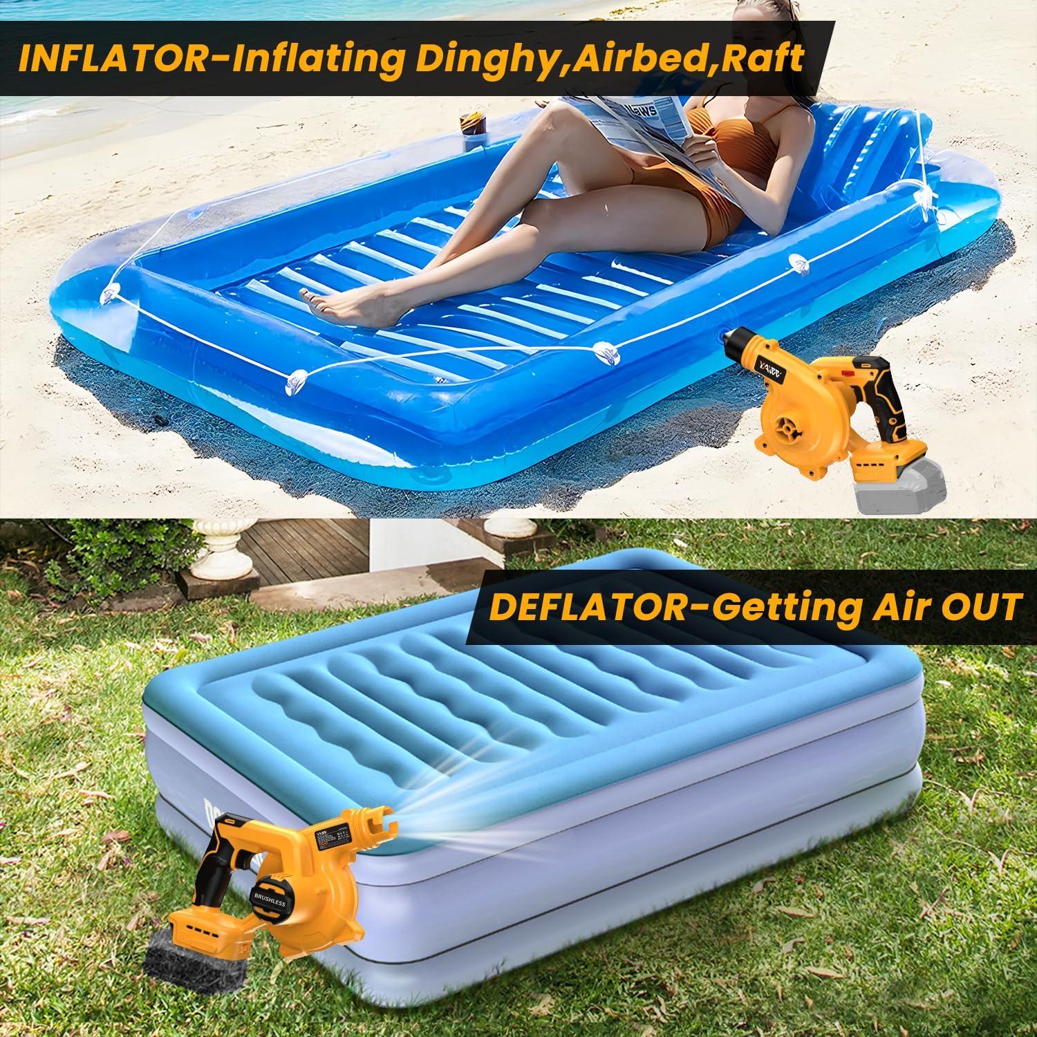 Soplador de Hojas Inalámbrico YAWV 20V Max 290 km/h 2 en 1