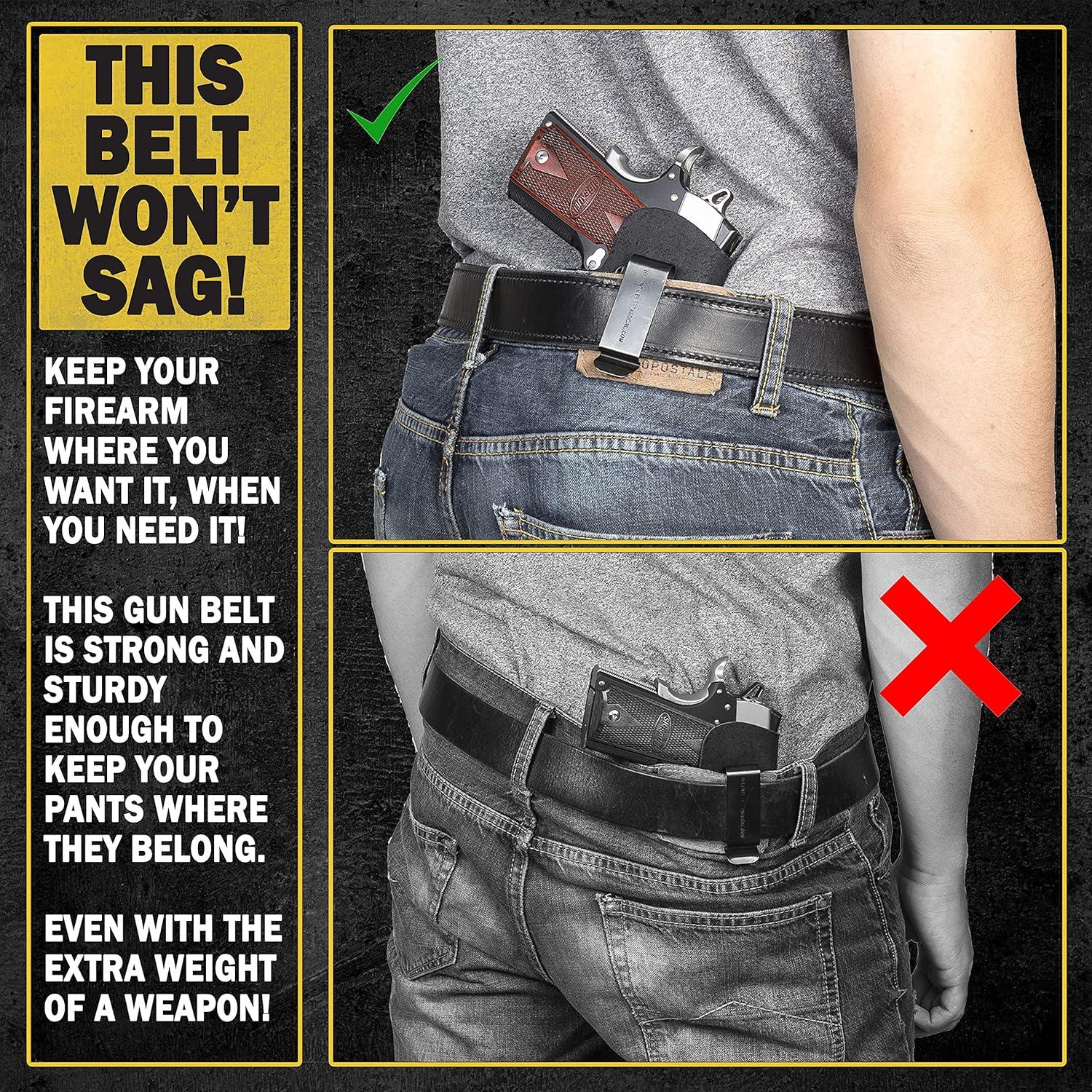 Cinturón de Cuero Relentless Tactical 44 Negro para Hombres