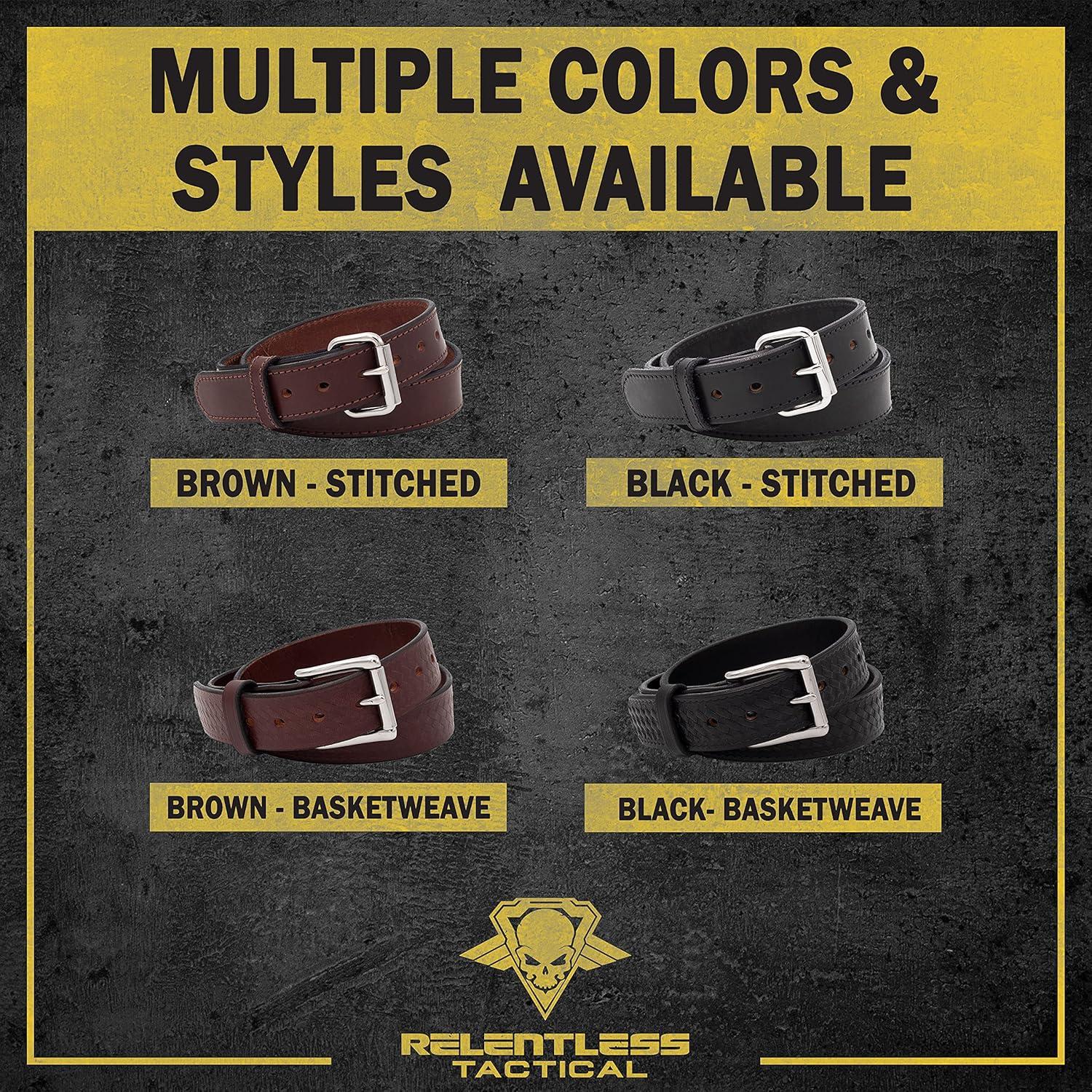 Cinturón de Cuero Relentless Tactical 44 Negro para Hombres