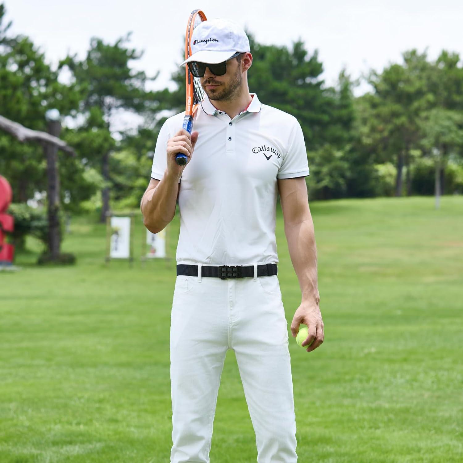 Cinturón Ratchet Nylon Ajustable Hombre 71-86 cm Negro