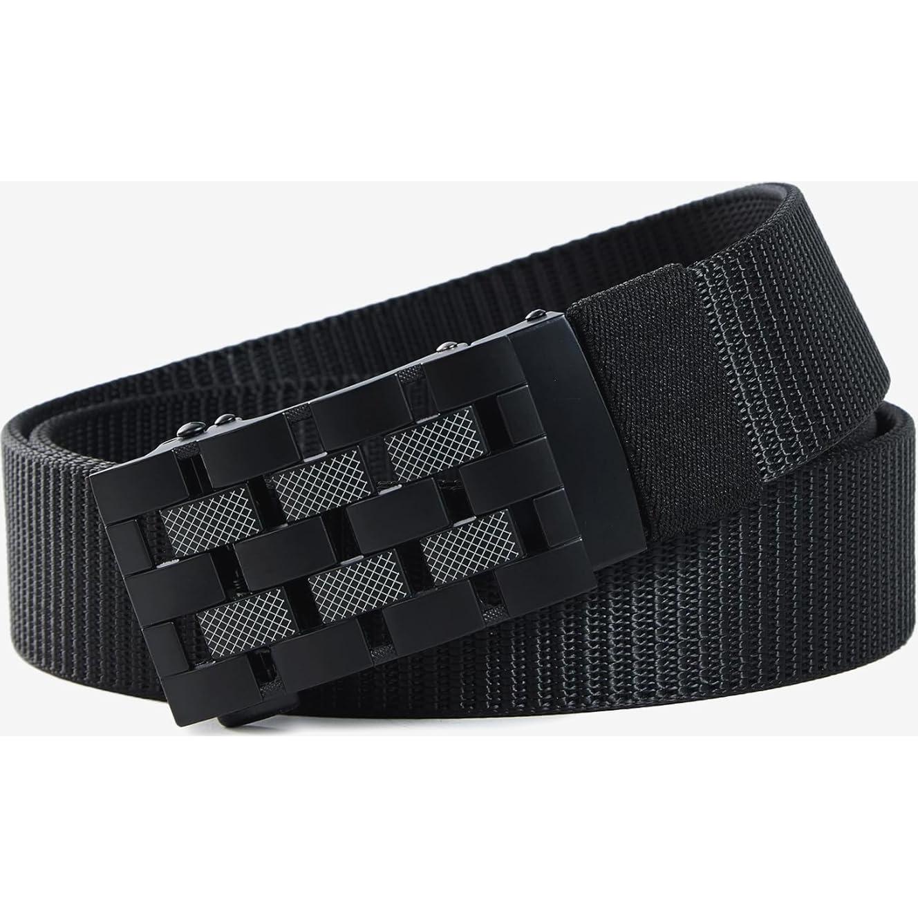 Cinturón Ratchet Nylon Ajustable Hombre 71-86 cm Negro