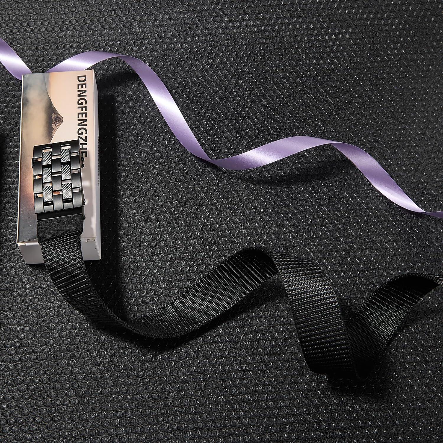 Cinturón Ratchet Nylon Ajustable Hombre 71-86 cm Negro