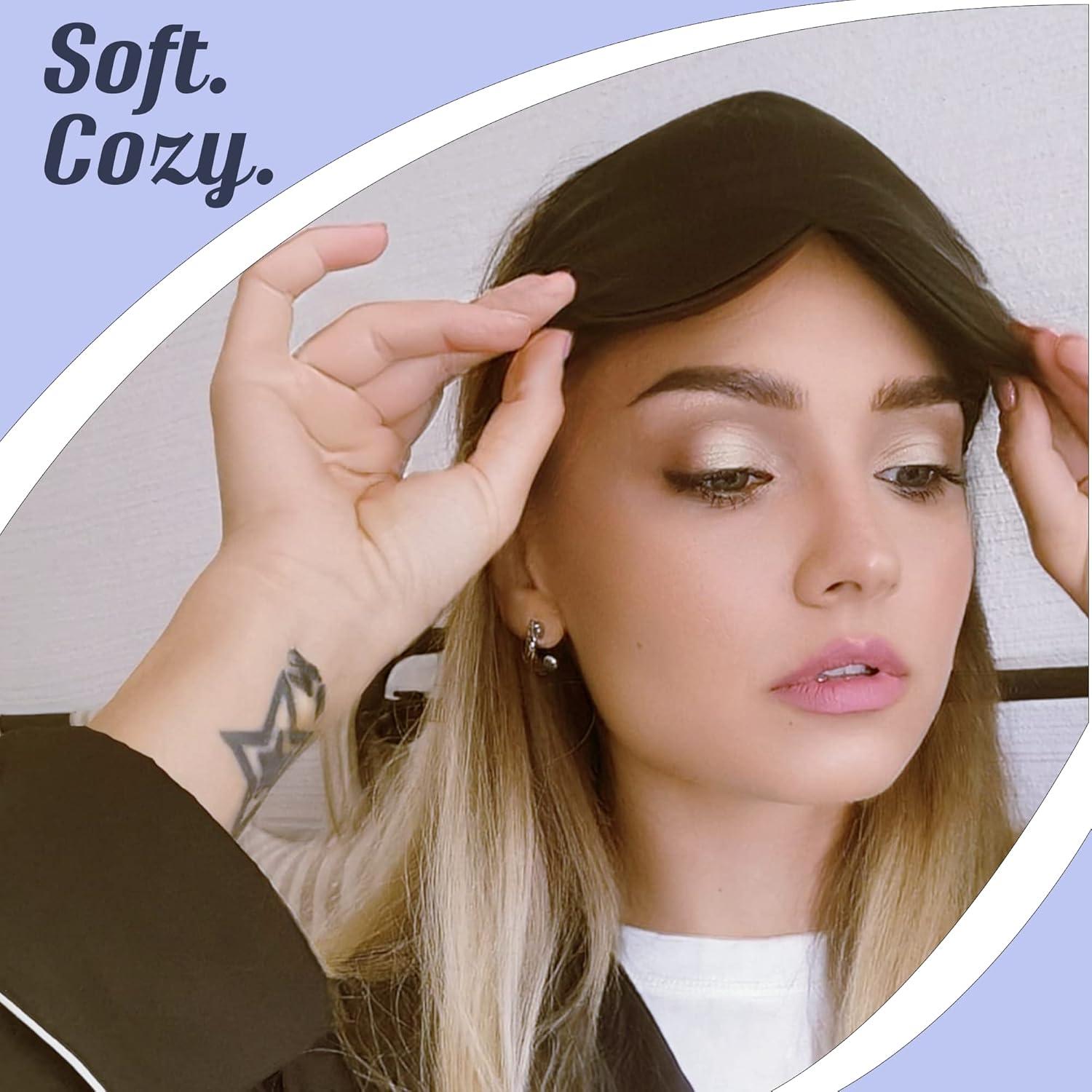 Máscara de Ojos de Seda MATASSE 3D Ajustable para Dormir - Negro