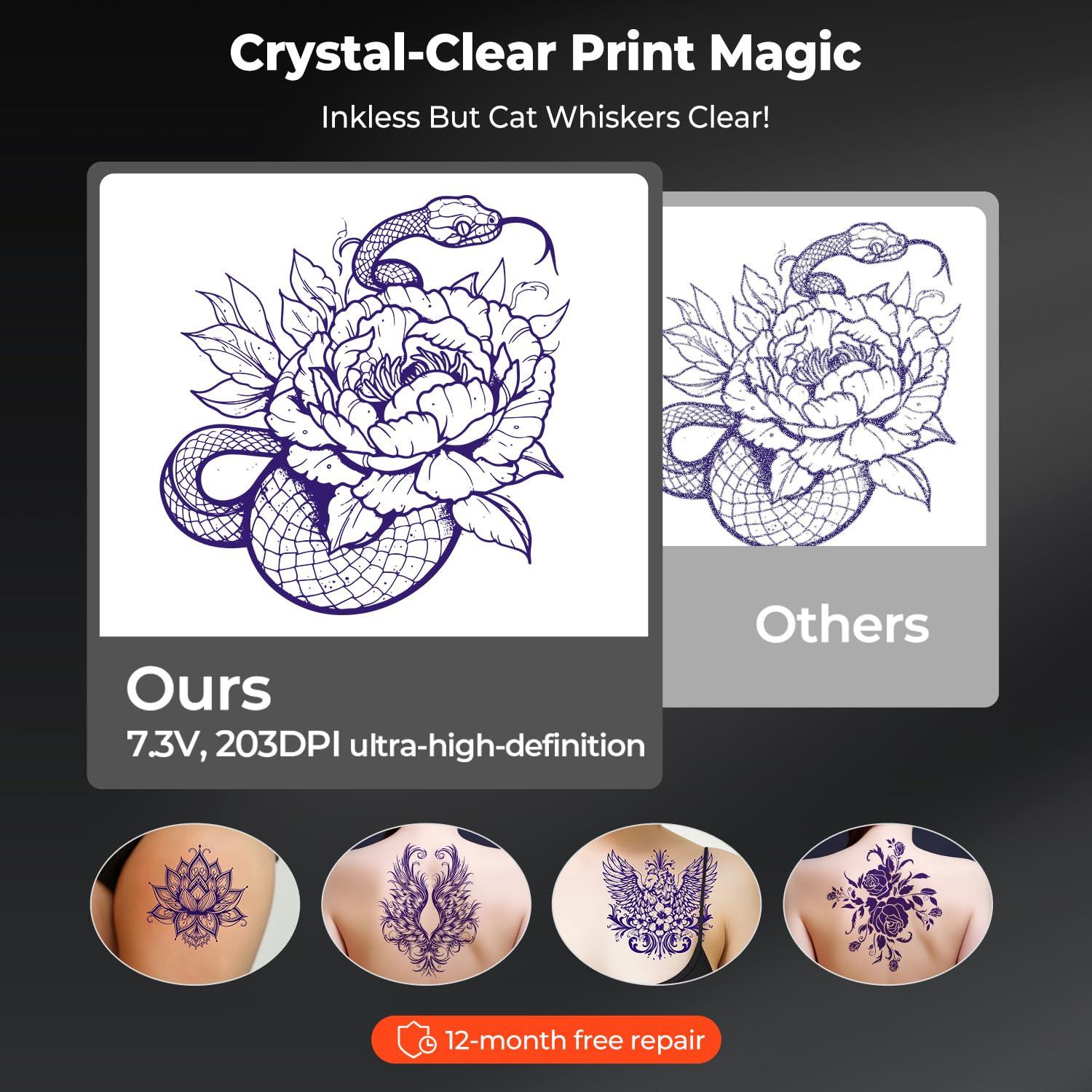 Impresora de Plantillas de Tatuaje MUNBYN ITP05 Inalámbrica