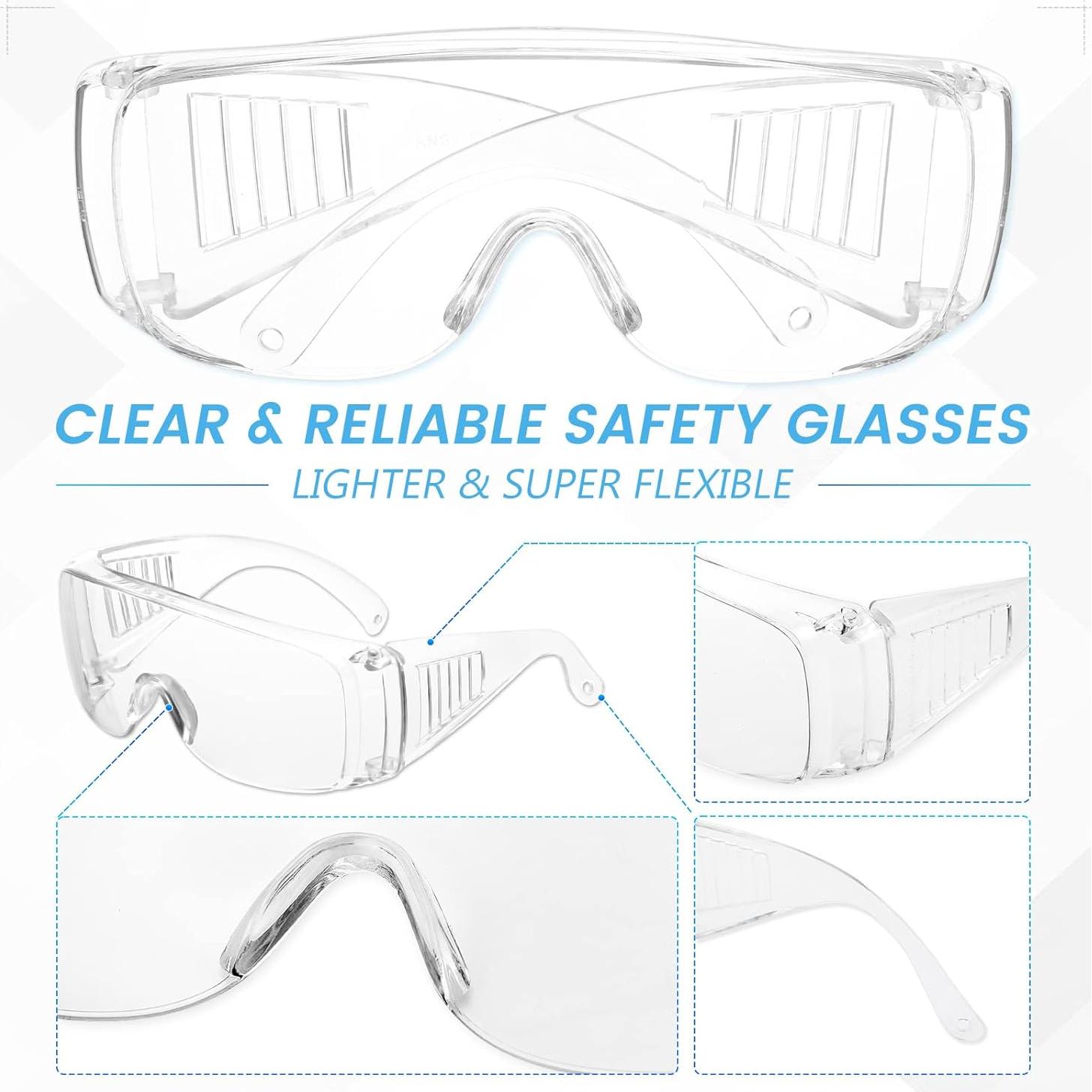 Gafas de Seguridad Claras WFEANG Paquete de 24 Ligeras