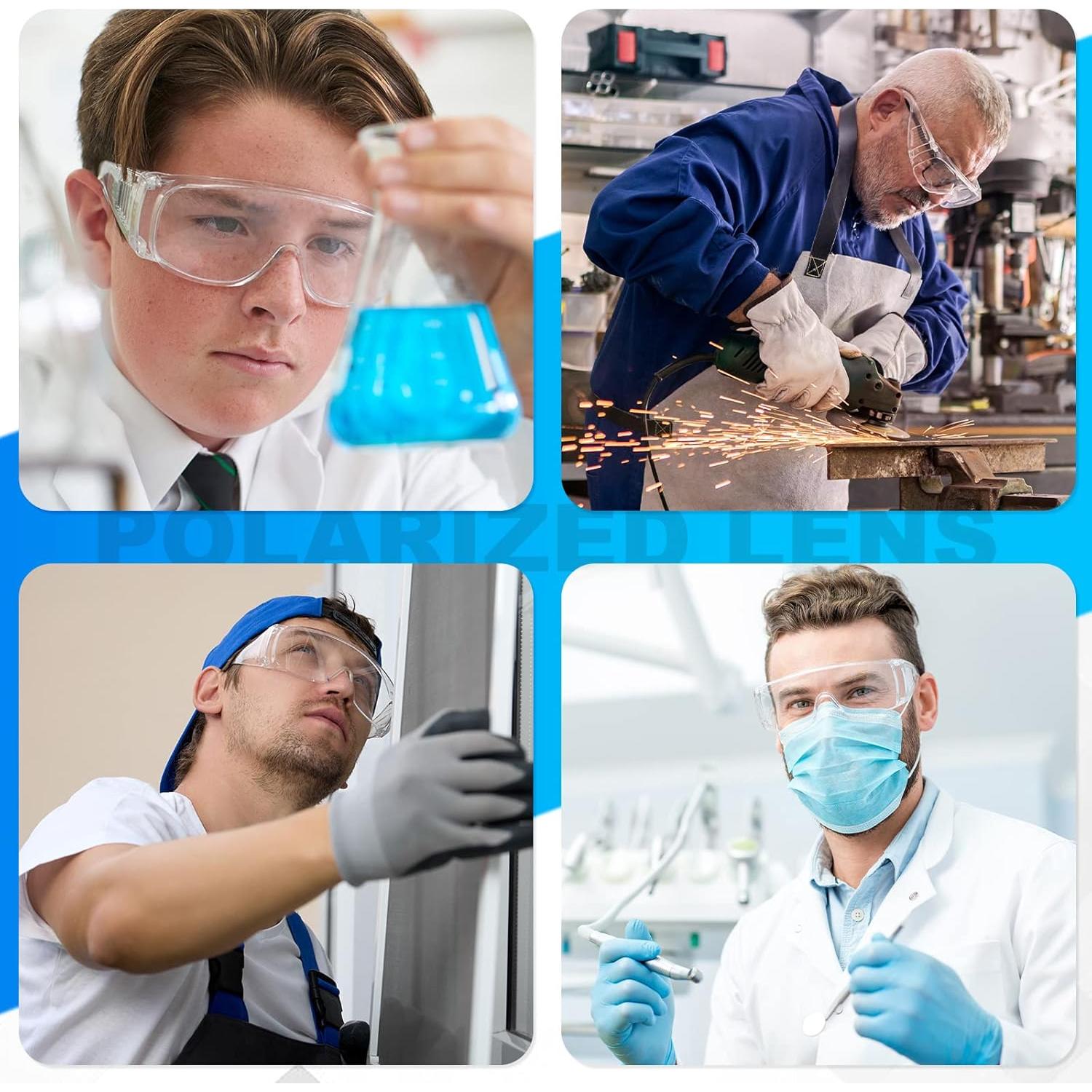 Gafas de Seguridad Claras WFEANG Paquete de 24 Ligeras