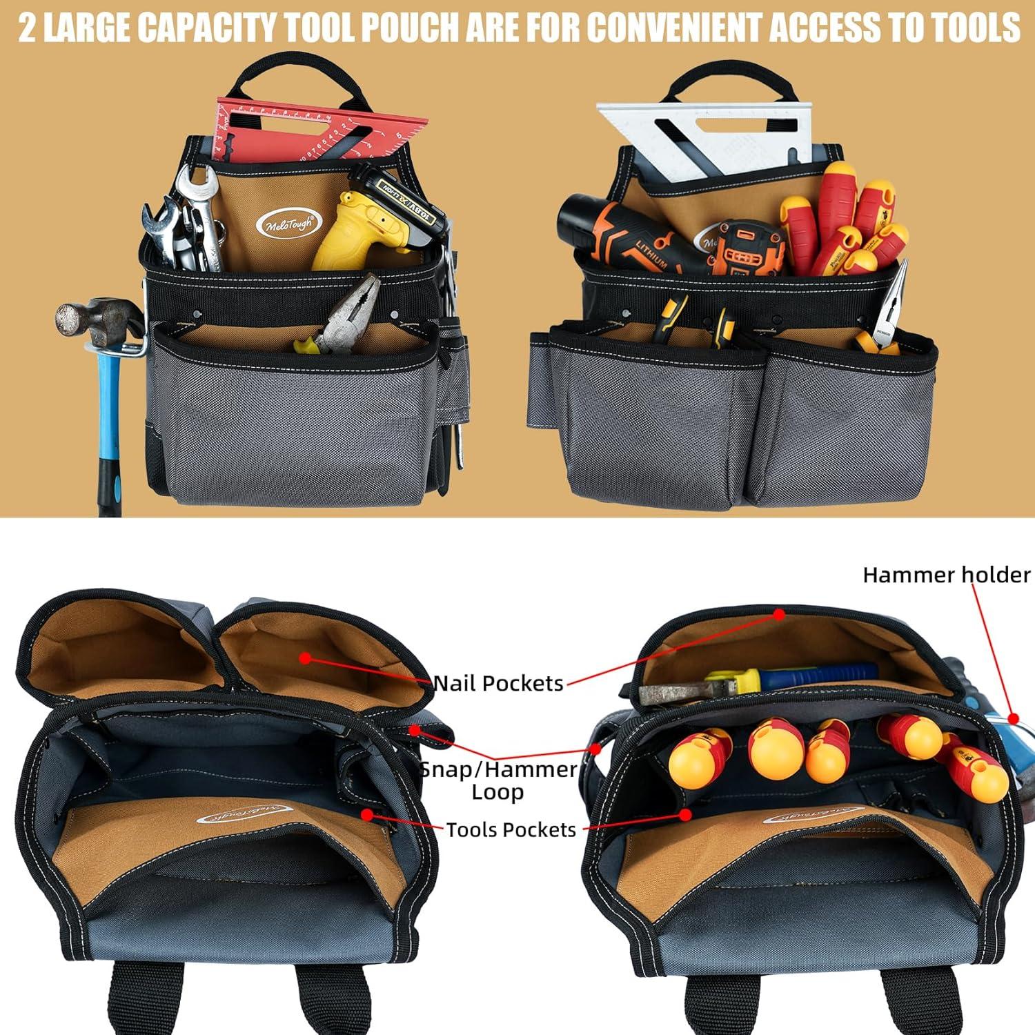 Cinturón de Herramientas MELOTOUGH 28 Bolsillos Caqui
