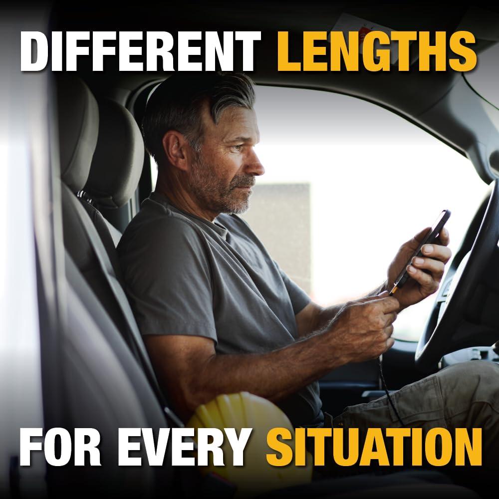 Cable USB C DEWALT 1.22m alta resistencia 60W carga rápida