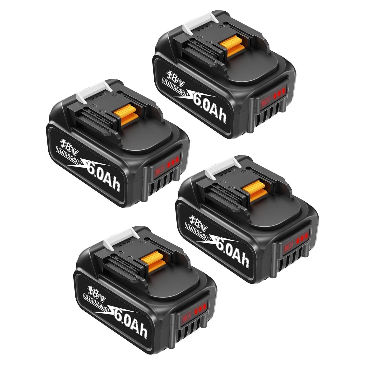 Batería Amityke 18V 6.0Ah para Makita - 4 Pack Reemplazo