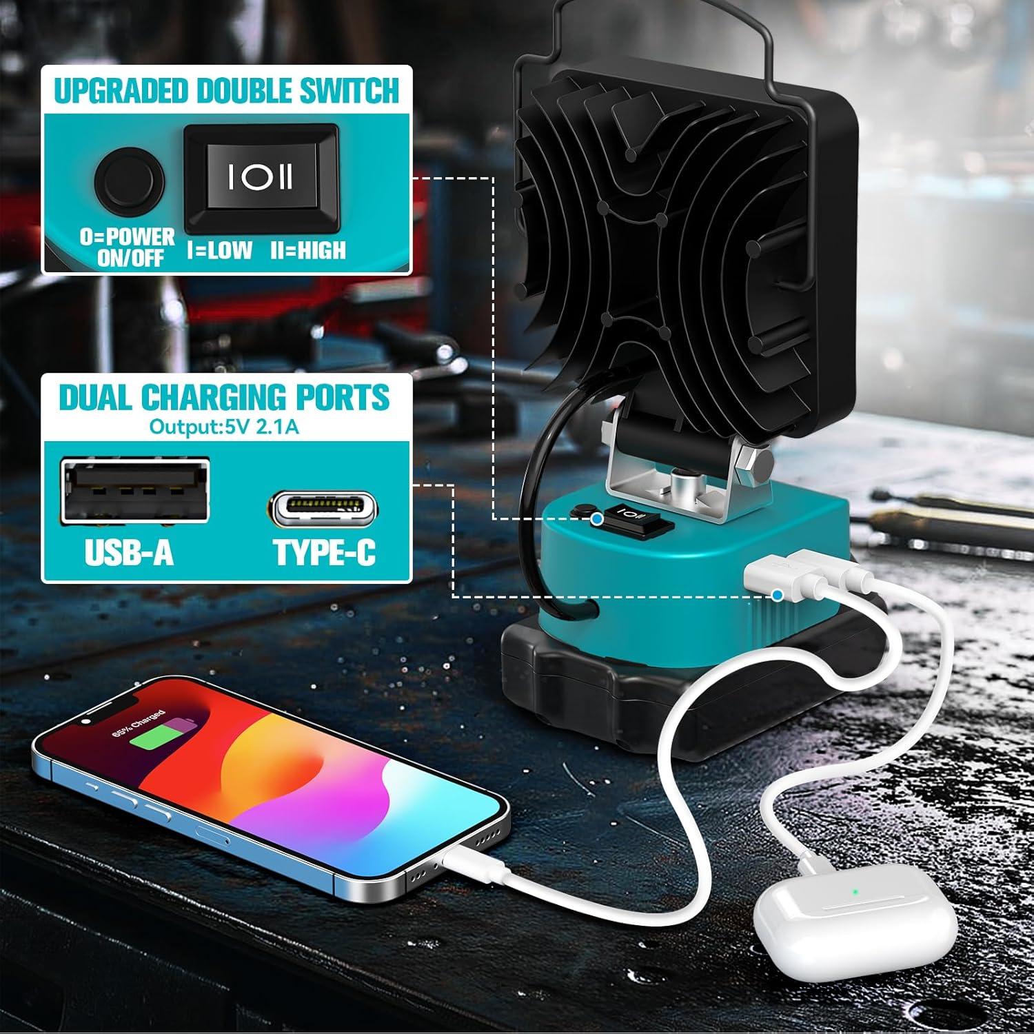 Linterna LED 48W LIVOWALNY para Batería Makita 18V 4800LM