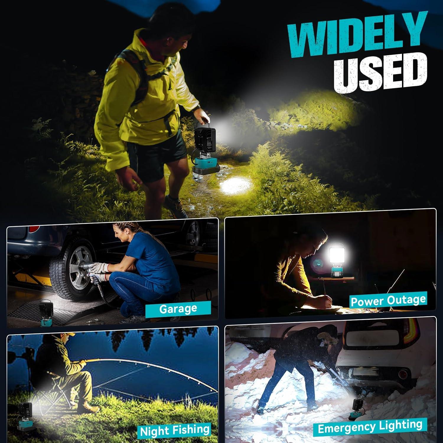 Linterna LED 48W LIVOWALNY para Batería Makita 18V 4800LM