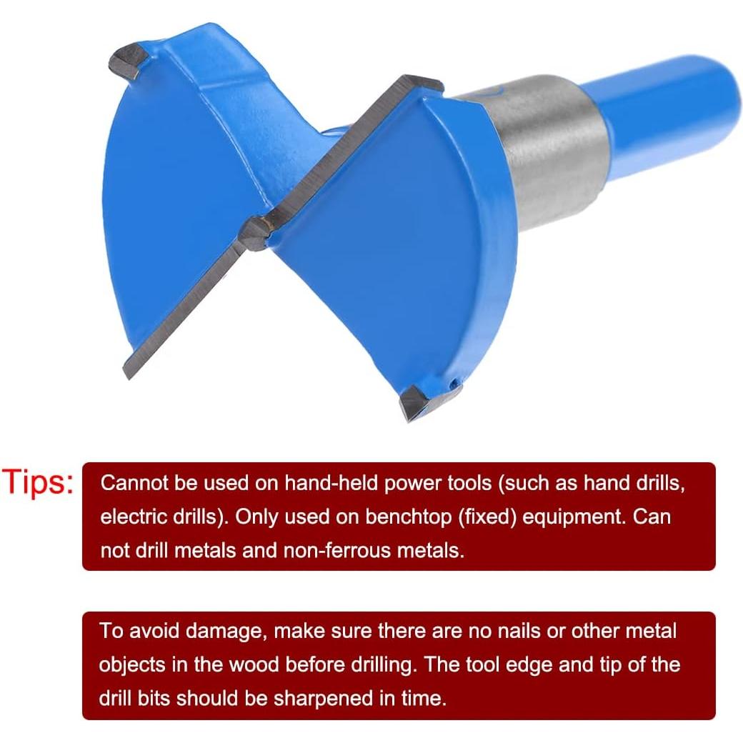 Broca Forstner 42mm uxcell de Carburo para Madera y Plástico
