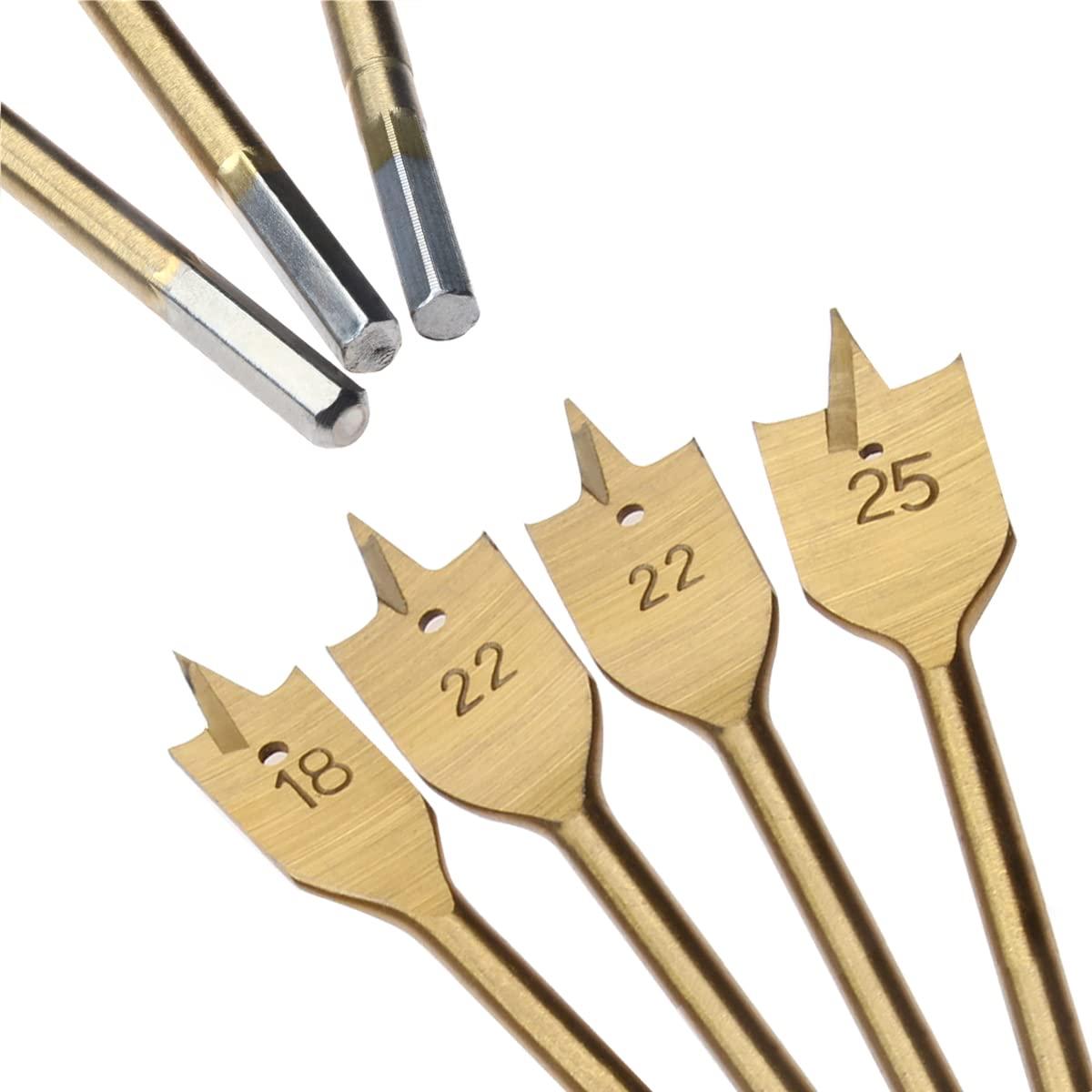 6MM High Carbon Steel Spade Drill Bit,Woodworking Paddle Flat Bit for Wood,Soft & Hardwood,Gypsum Board,Clinker,Foam Box-1PCS Silver