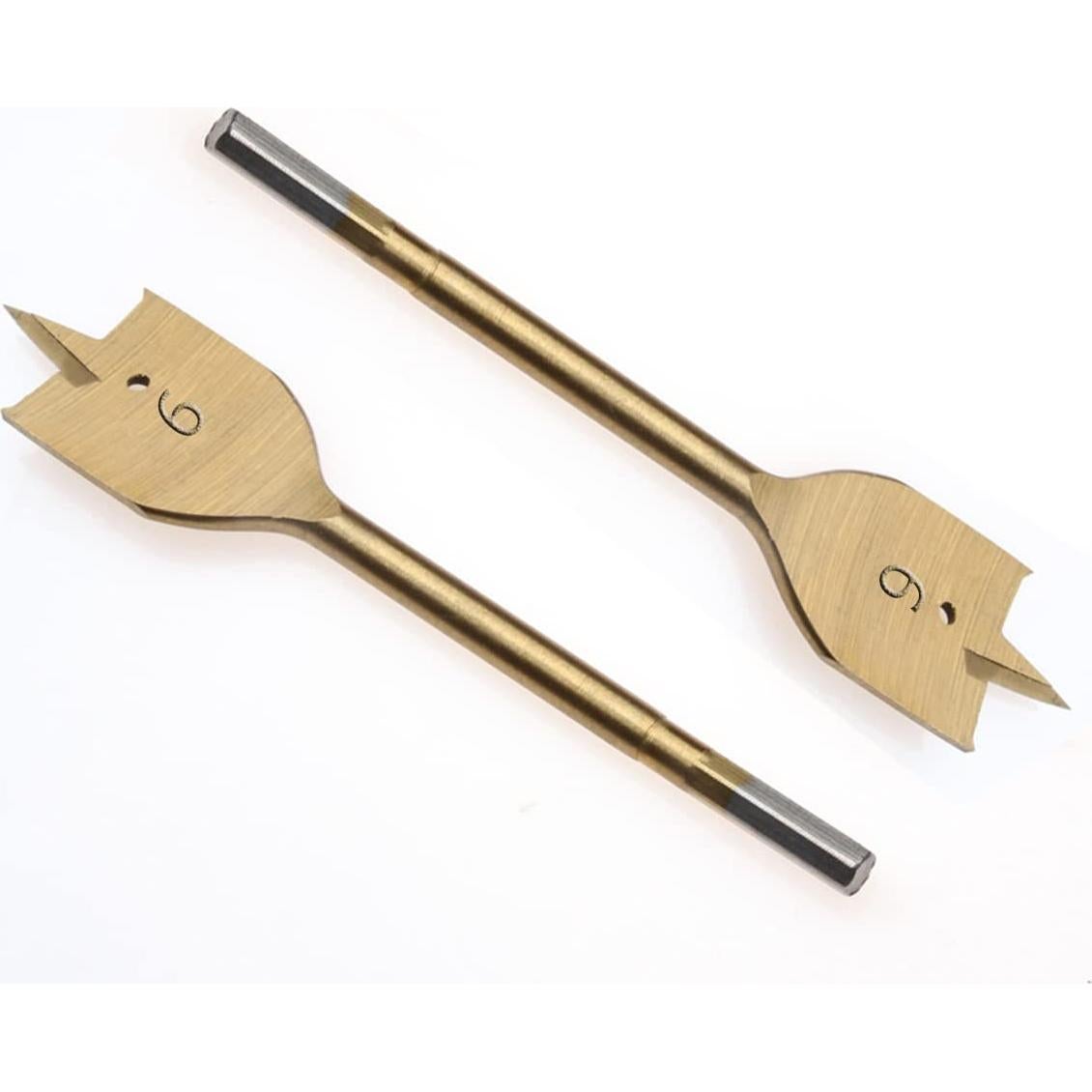 6MM High Carbon Steel Spade Drill Bit,Woodworking Paddle Flat Bit for Wood,Soft & Hardwood,Gypsum Board,Clinker,Foam Box-1PCS Silver