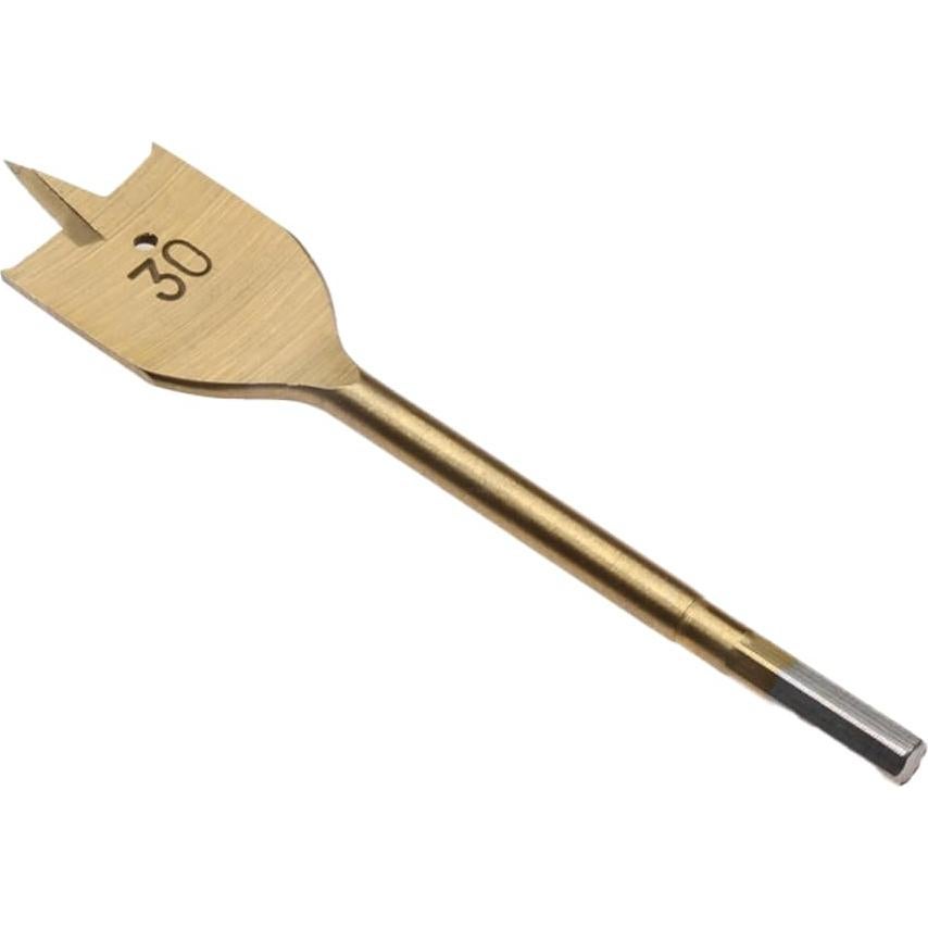 6MM High Carbon Steel Spade Drill Bit,Woodworking Paddle Flat Bit for Wood,Soft & Hardwood,Gypsum Board,Clinker,Foam Box-1PCS Silver