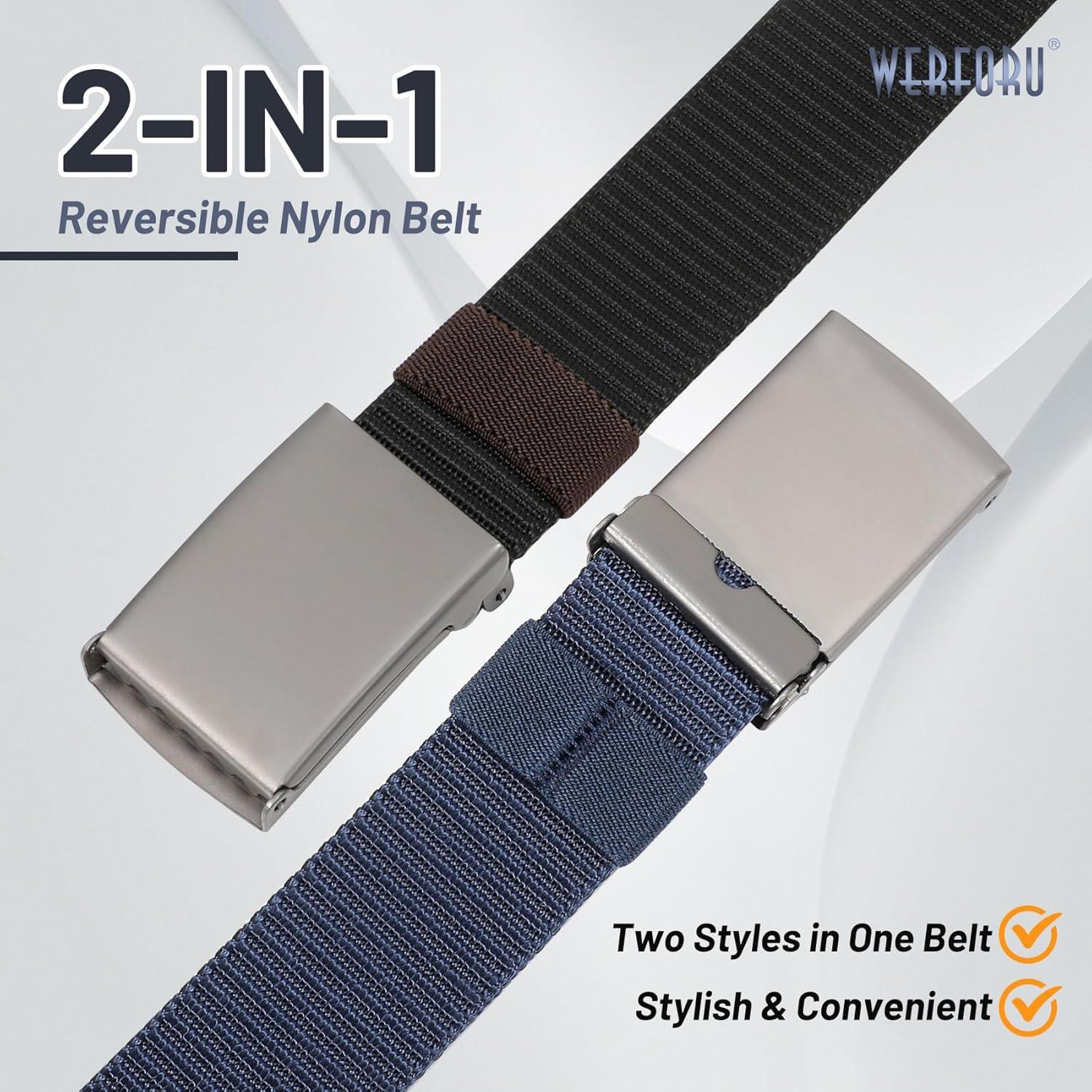 Cinturón Táctico WERFORU Nylon Reversible Ajustable 101-112 cm