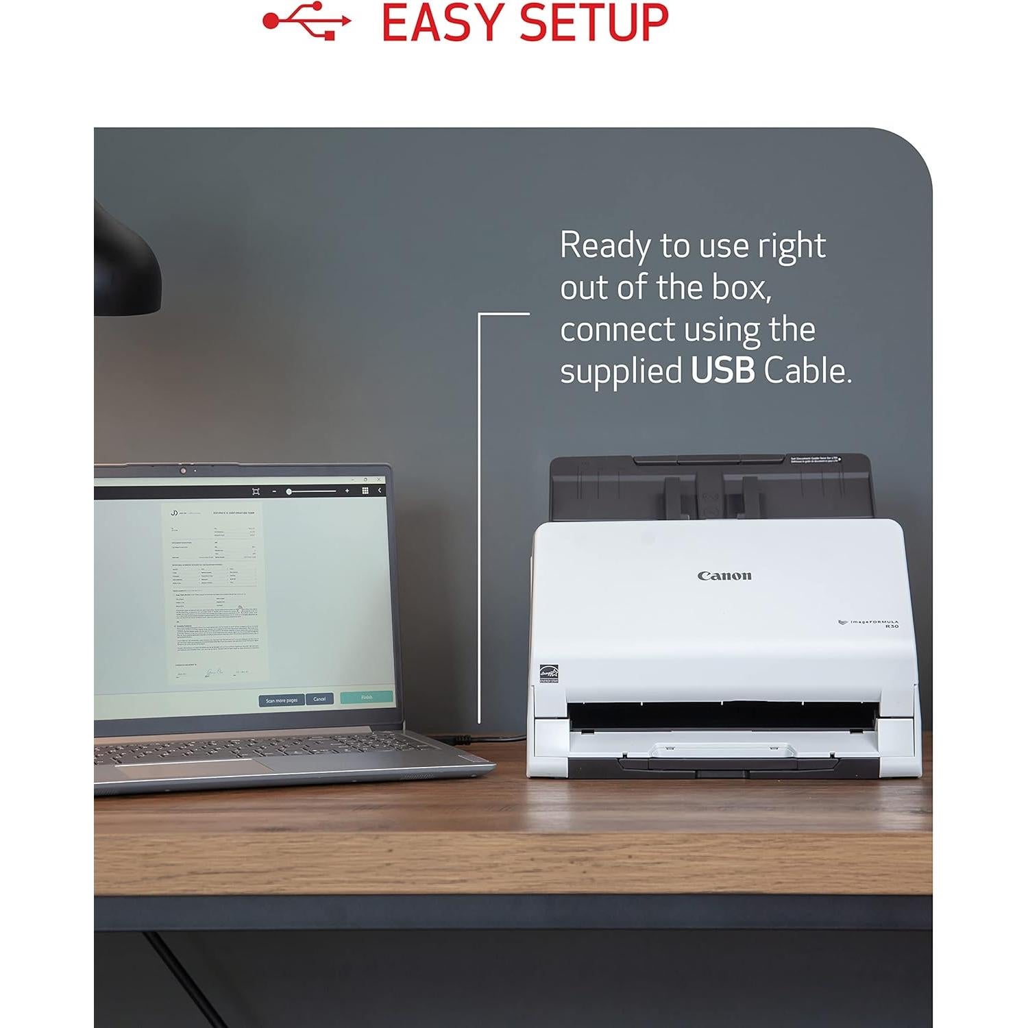Escáner de Documentos Canon imageFORMULA R30 ADF Dúplex 25ppm