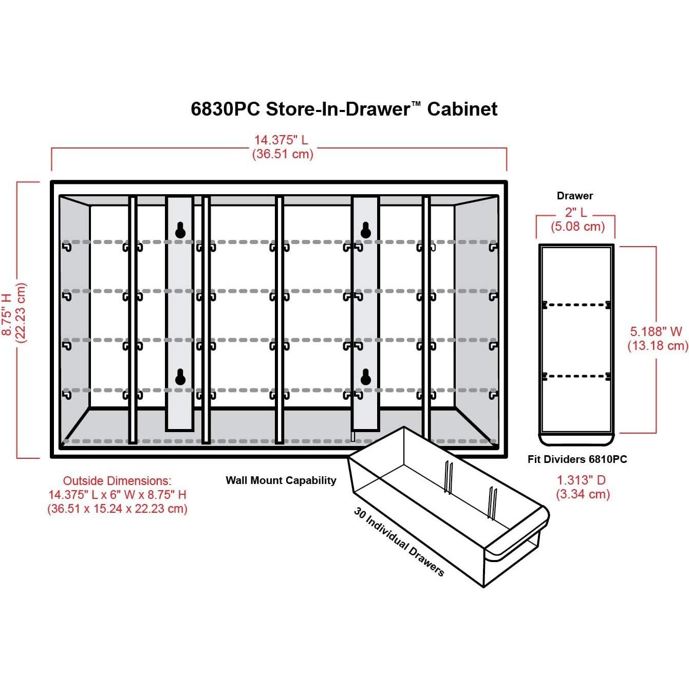 Gabinete de Almacenamiento ArtBin 6830PC con 30 Cajones Claros