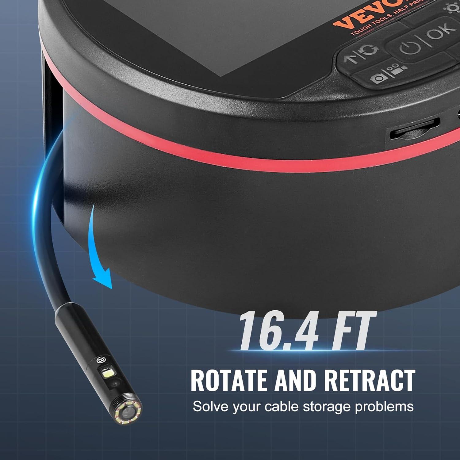 Cámara Endoscópica VEVOR Lente Triple 4.3" (10.9 cm) IP67