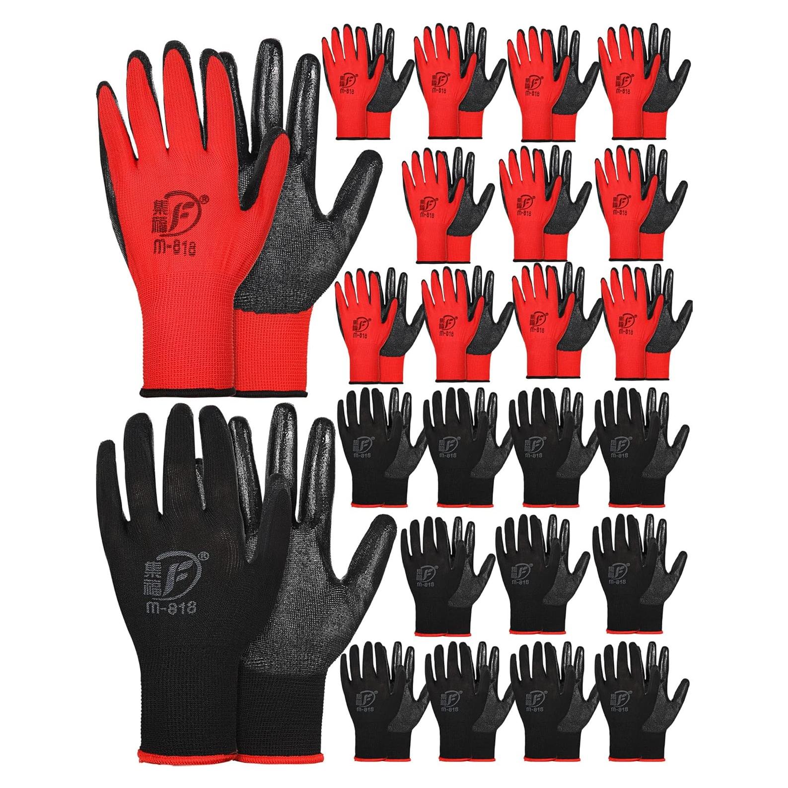 Guantes de Jardinería Nuogo 24 Pares Goma Protección