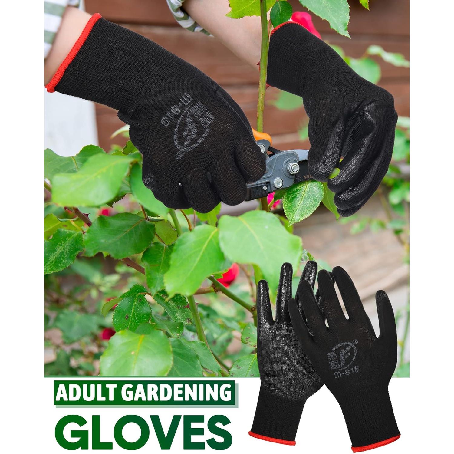 Guantes de Jardinería Nuogo 24 Pares Goma Protección