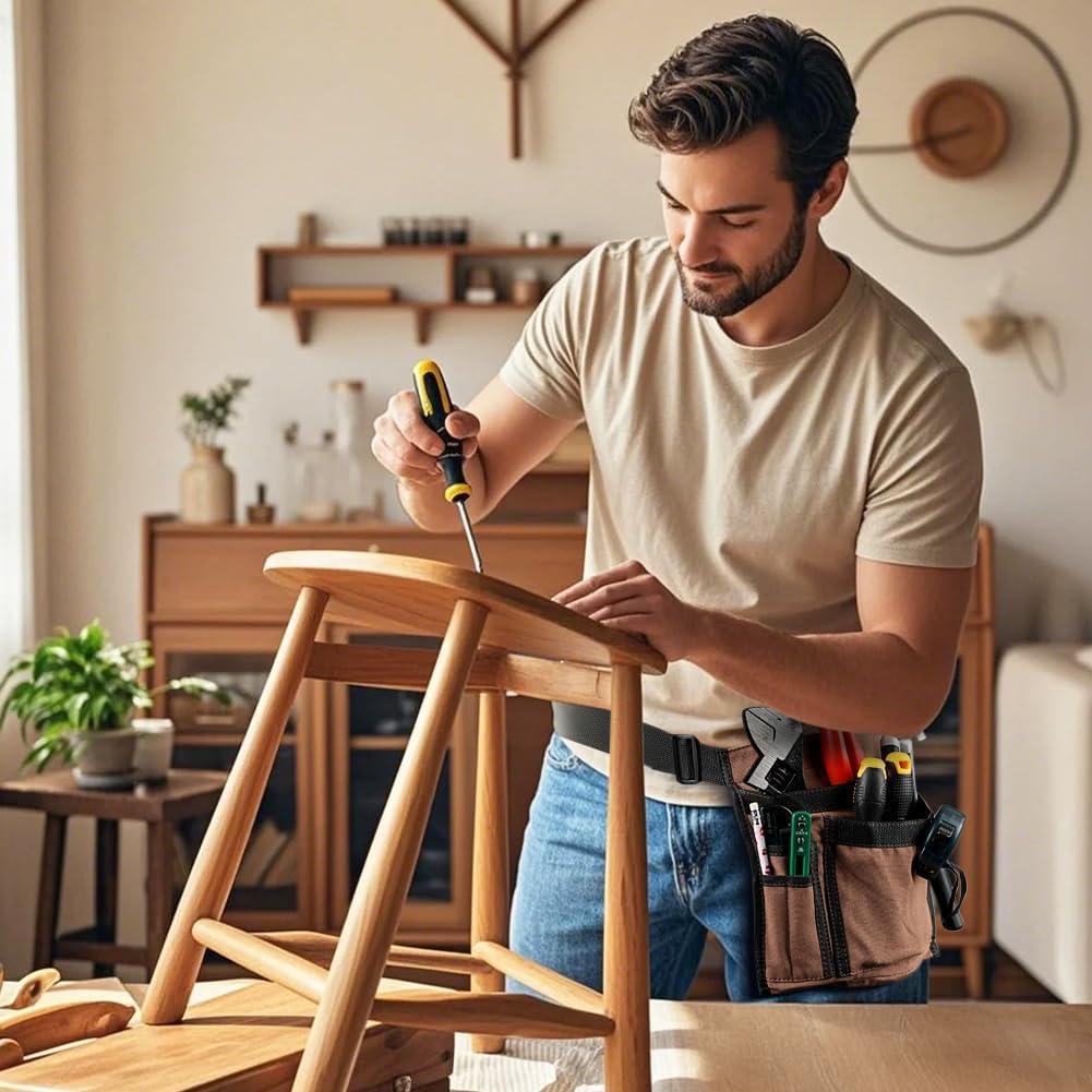 Cinturón de herramientas JOINDO 5 bolsillos lona ajustable