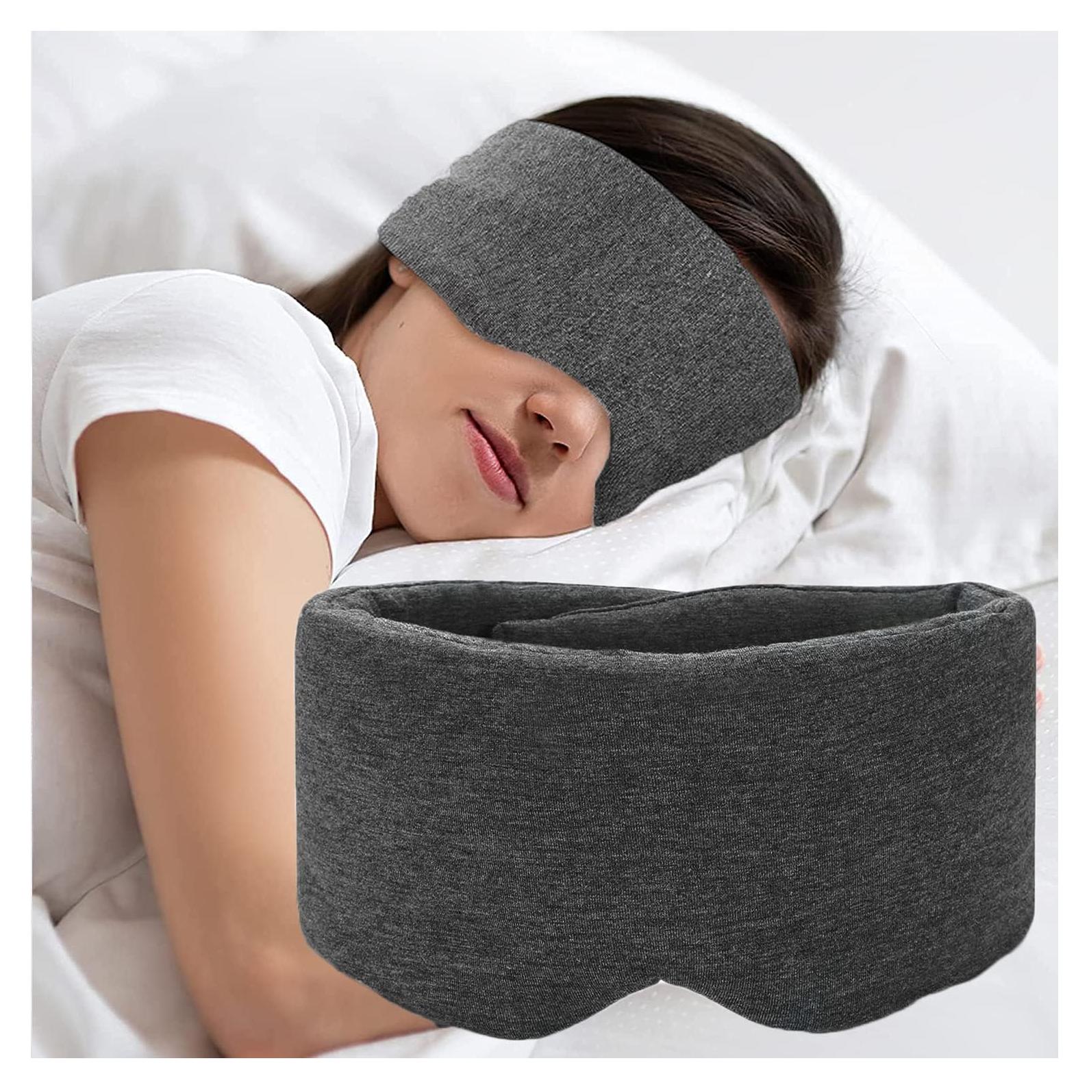 Máscara de Sueño SUWEISHI Algodón 100% Ajustable Negro