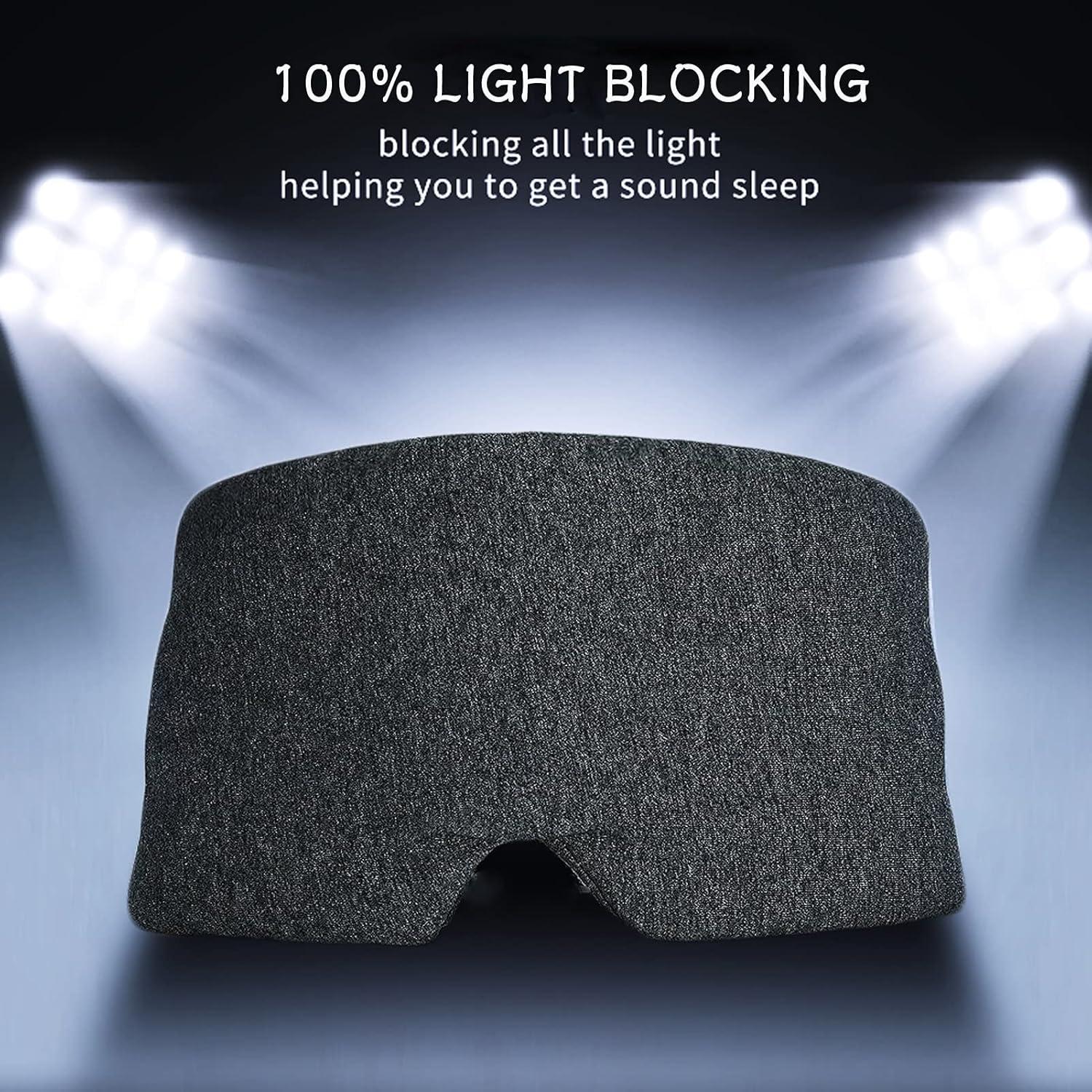 Máscara de Sueño SUWEISHI Algodón 100% Ajustable Negro
