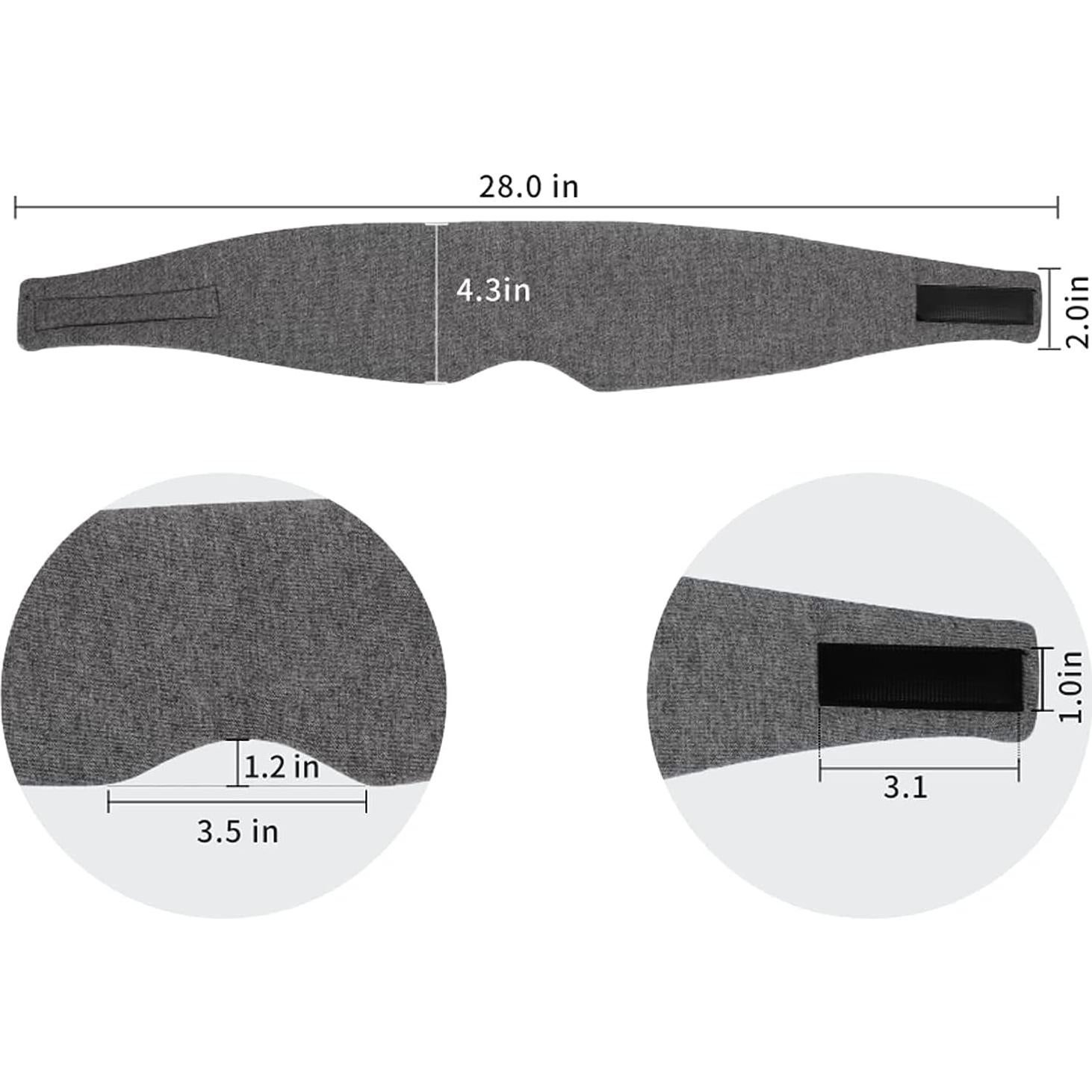 Máscara de Sueño SUWEISHI Algodón 100% Ajustable Negro