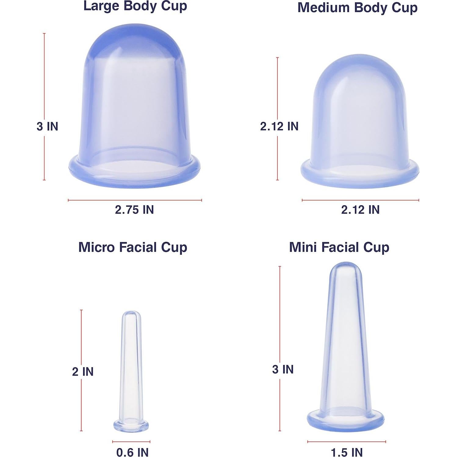 Kit de Ventosas Faciales y Corporales SanDine - 4 Piezas