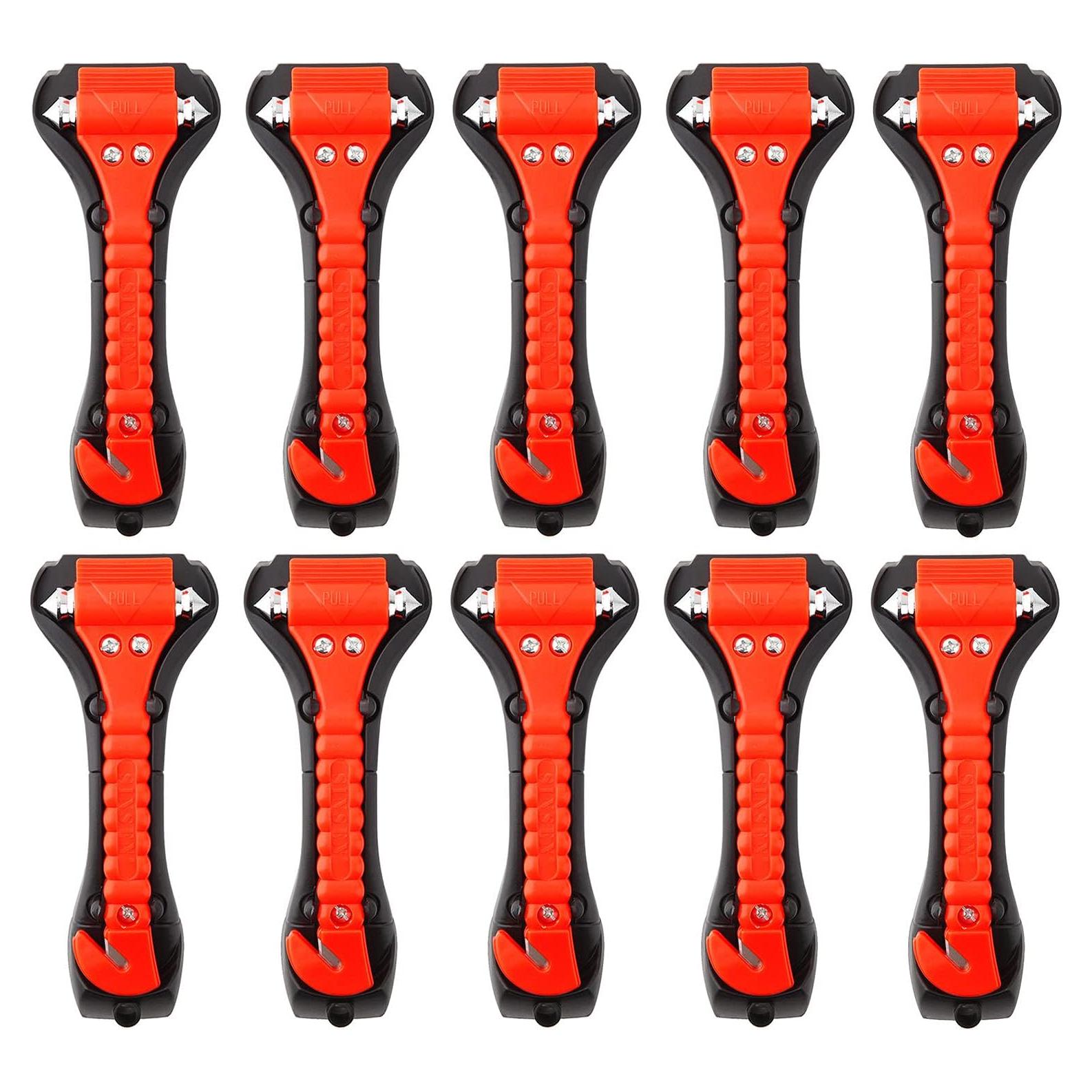 Martillo de Seguridad SINSEN 10 PCS Escape Emergencia 2-en-1