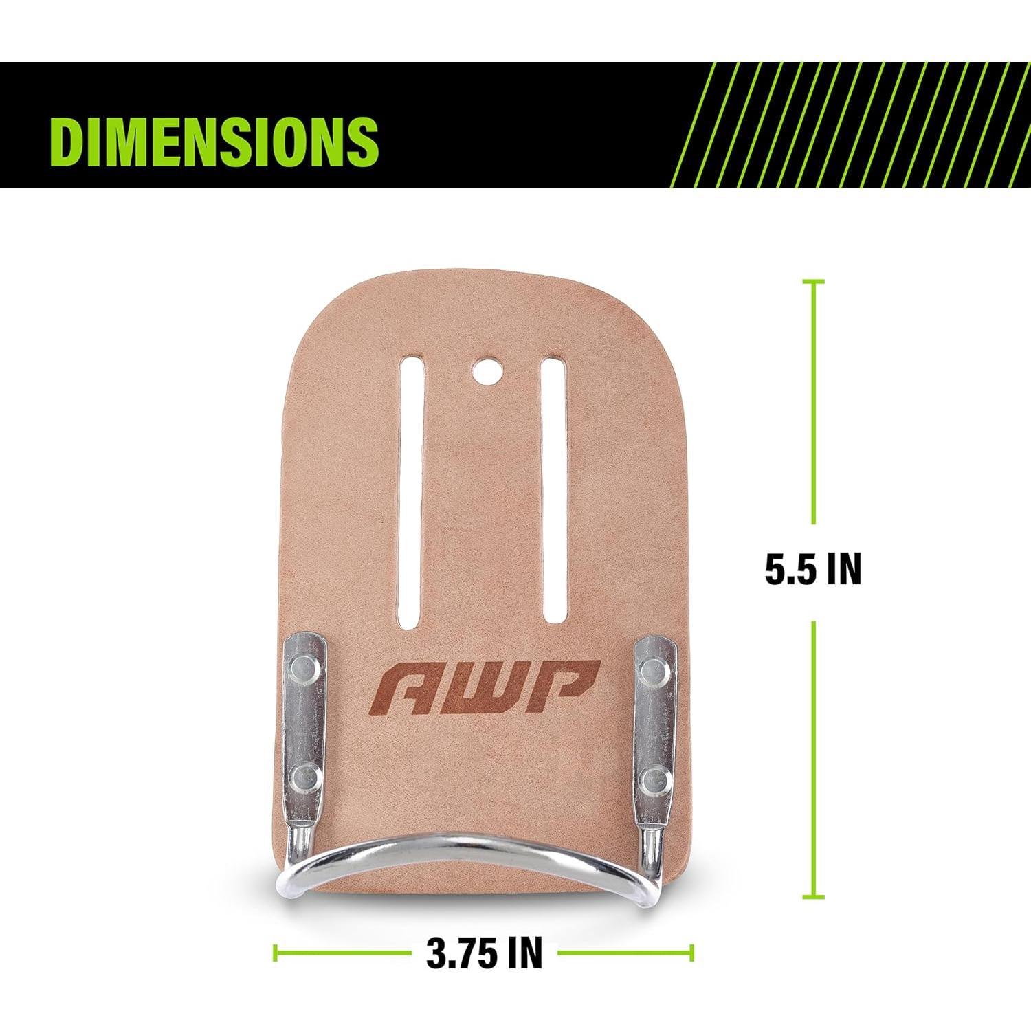Soporte de Martillo de Cuero AWP, 6.5 cm de Alto, Durable