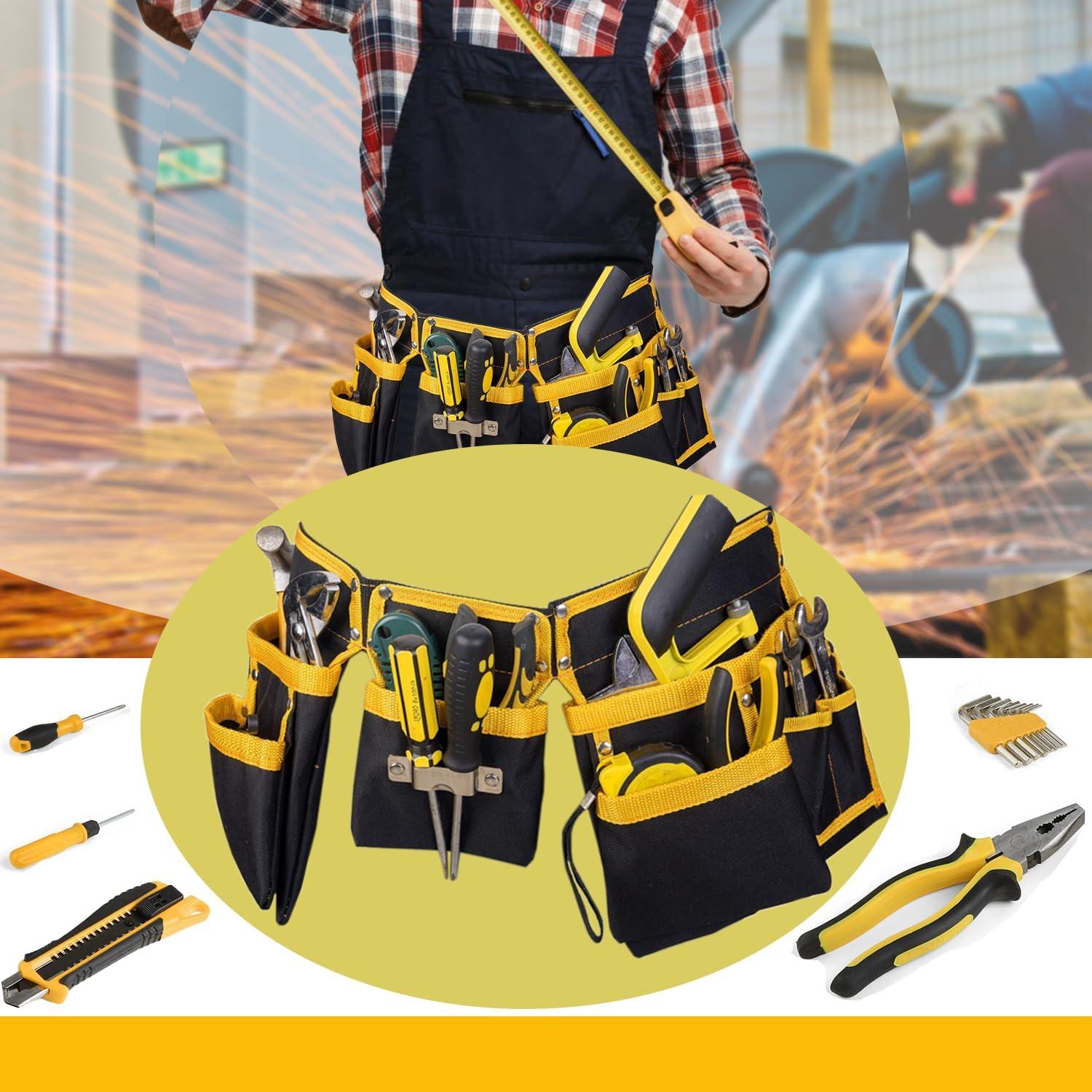 Cinturón de herramientas ARTICHIC 11 bolsillos ajustable 121 cm