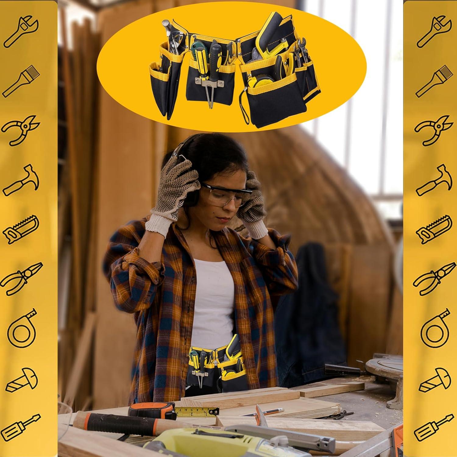 Cinturón de herramientas ARTICHIC 11 bolsillos ajustable 121 cm